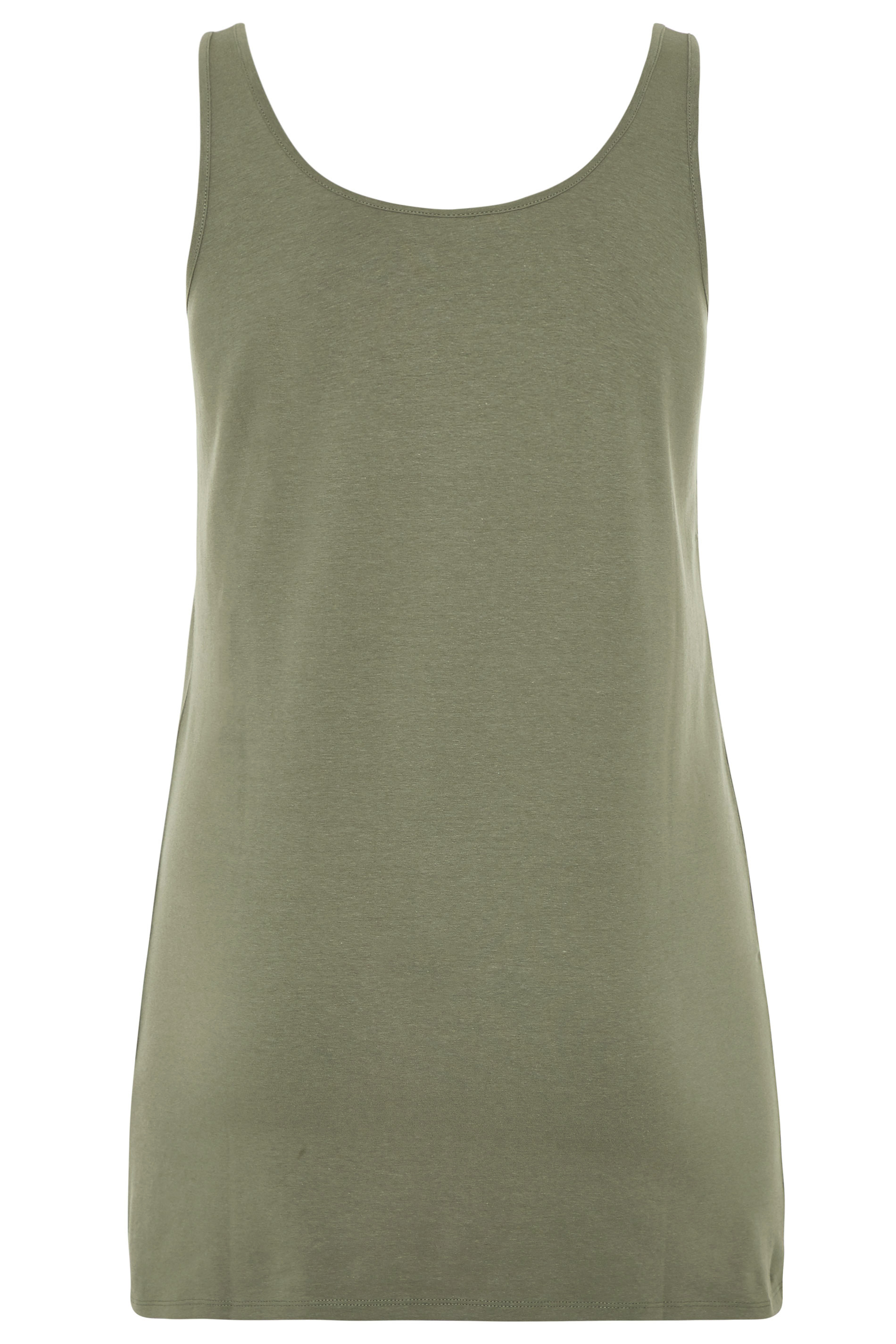 Khaki Longline Vest | Yours Clothing