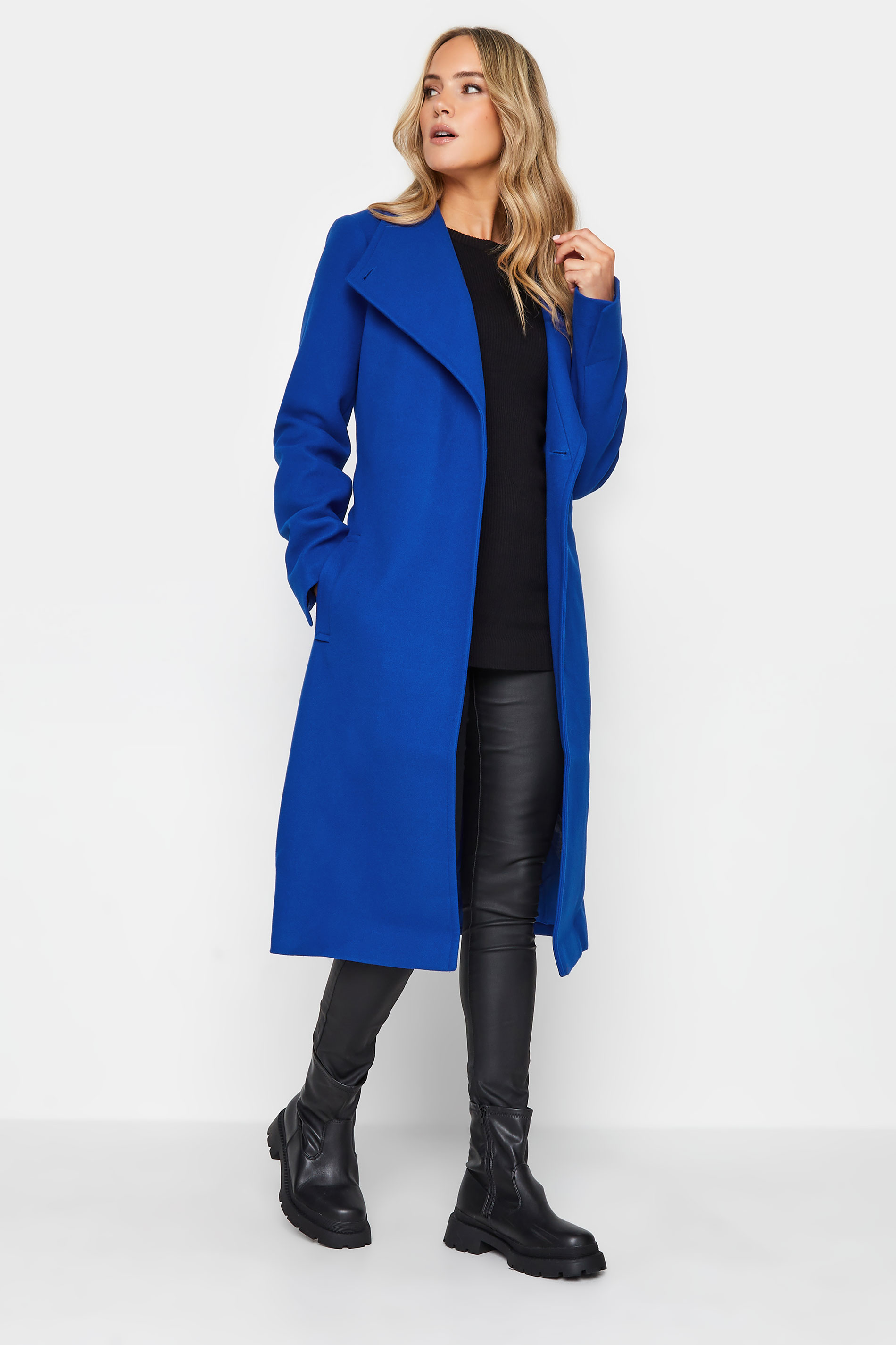 LTS Tall Women's Cobalt Blue Belted Coat | Long Tall Sally 2