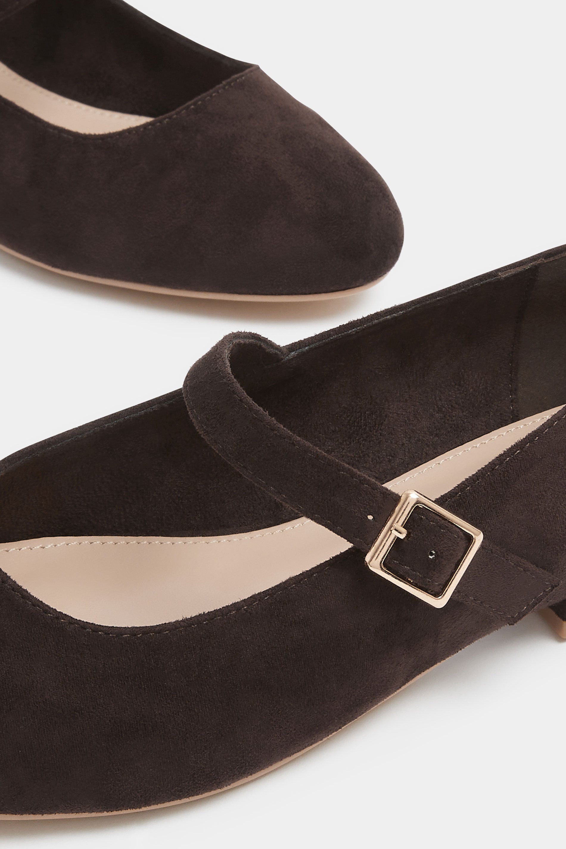 LTS Chocolate Brown Mary Jane Low Heel In Standard Fit | Long Tall Sally 6