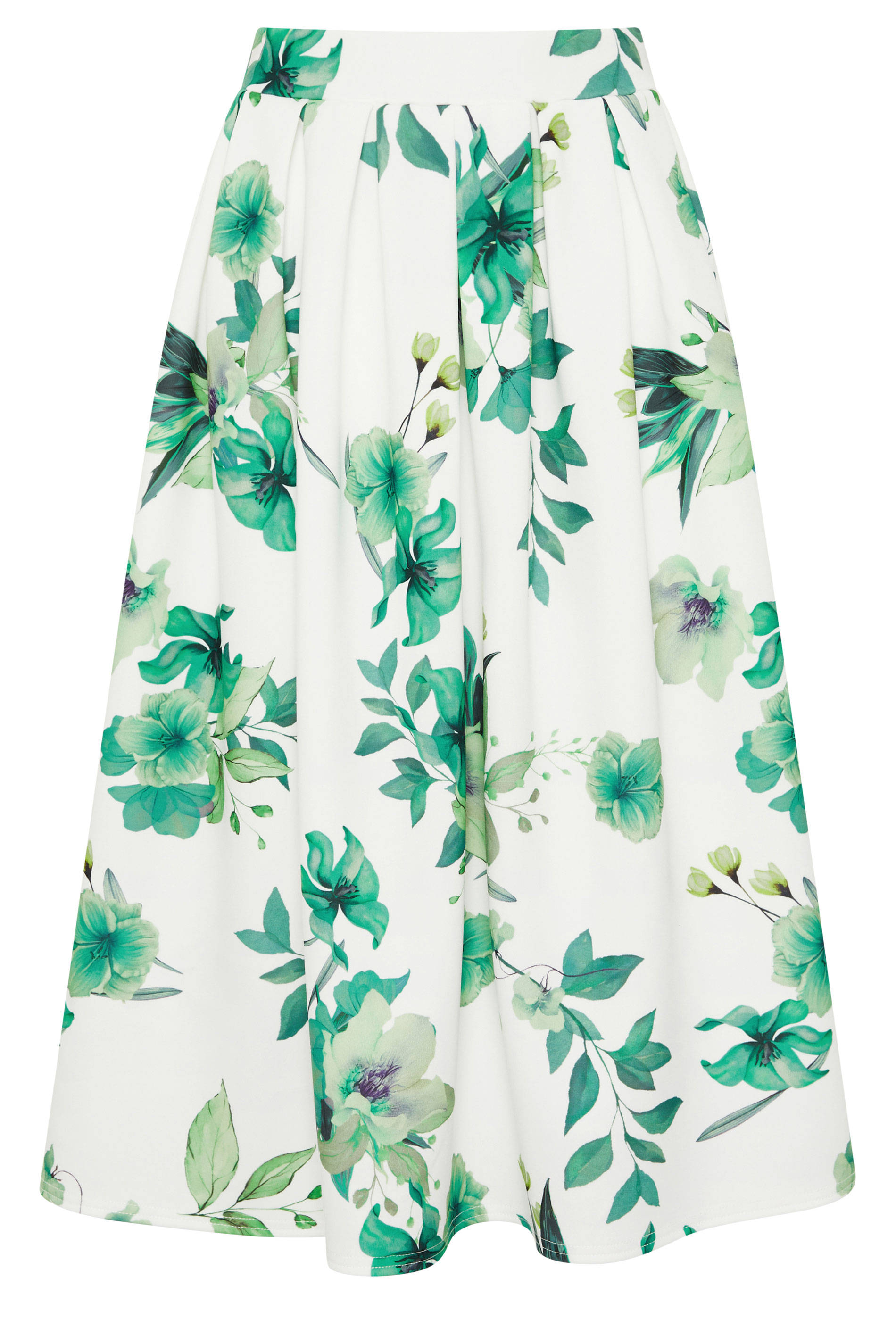STAR White Floral Scuba Maxi Skirt | StarByJM 5