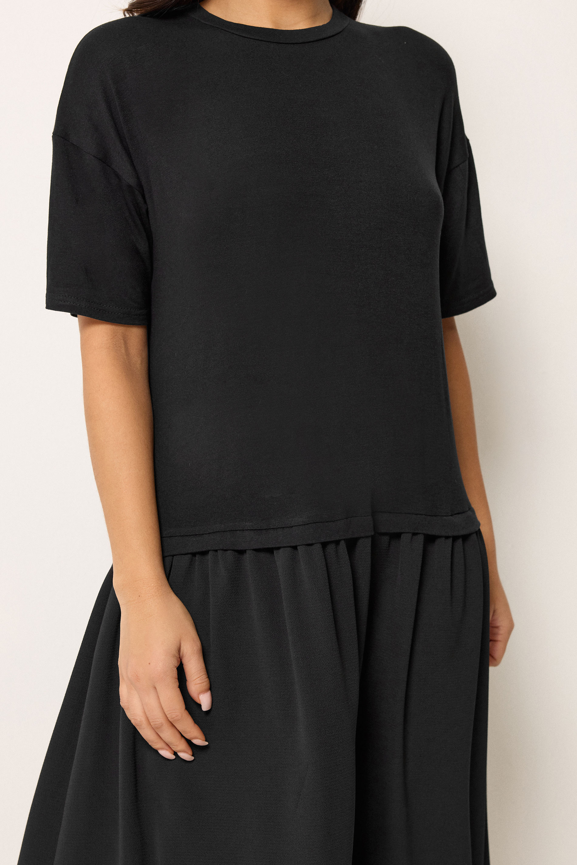 PixieGirl Petite Women's Black Drop Waist Maxi Dress | PixieGirl 4