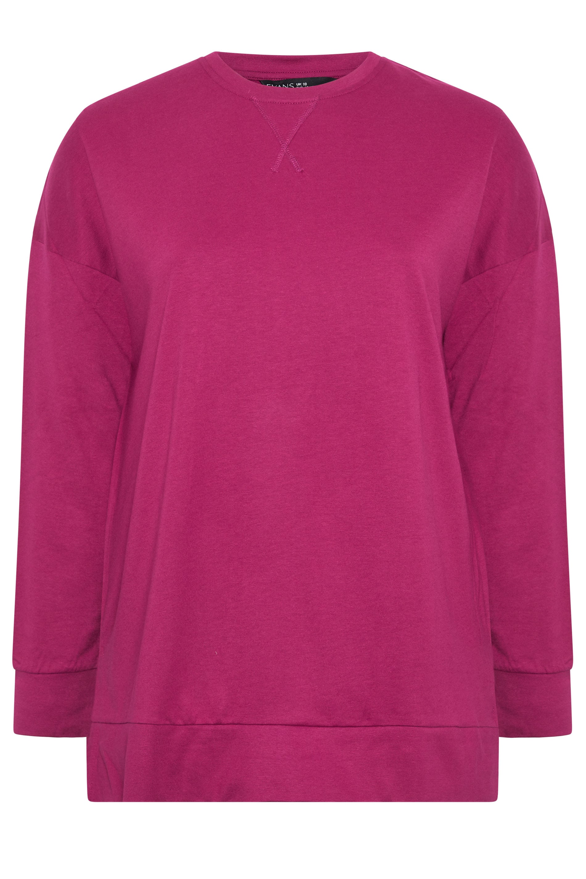 EVANS Plus Size Pink Luxe Sweatshirt | Evans 1