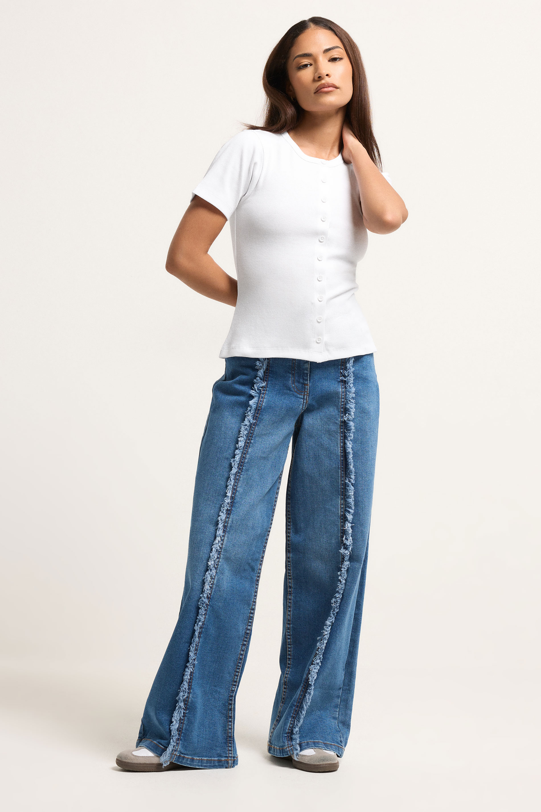 PixieGirl Petite Women's 2 PACK White and Chocolate Brown Ribbed Top | PixieGirl 4