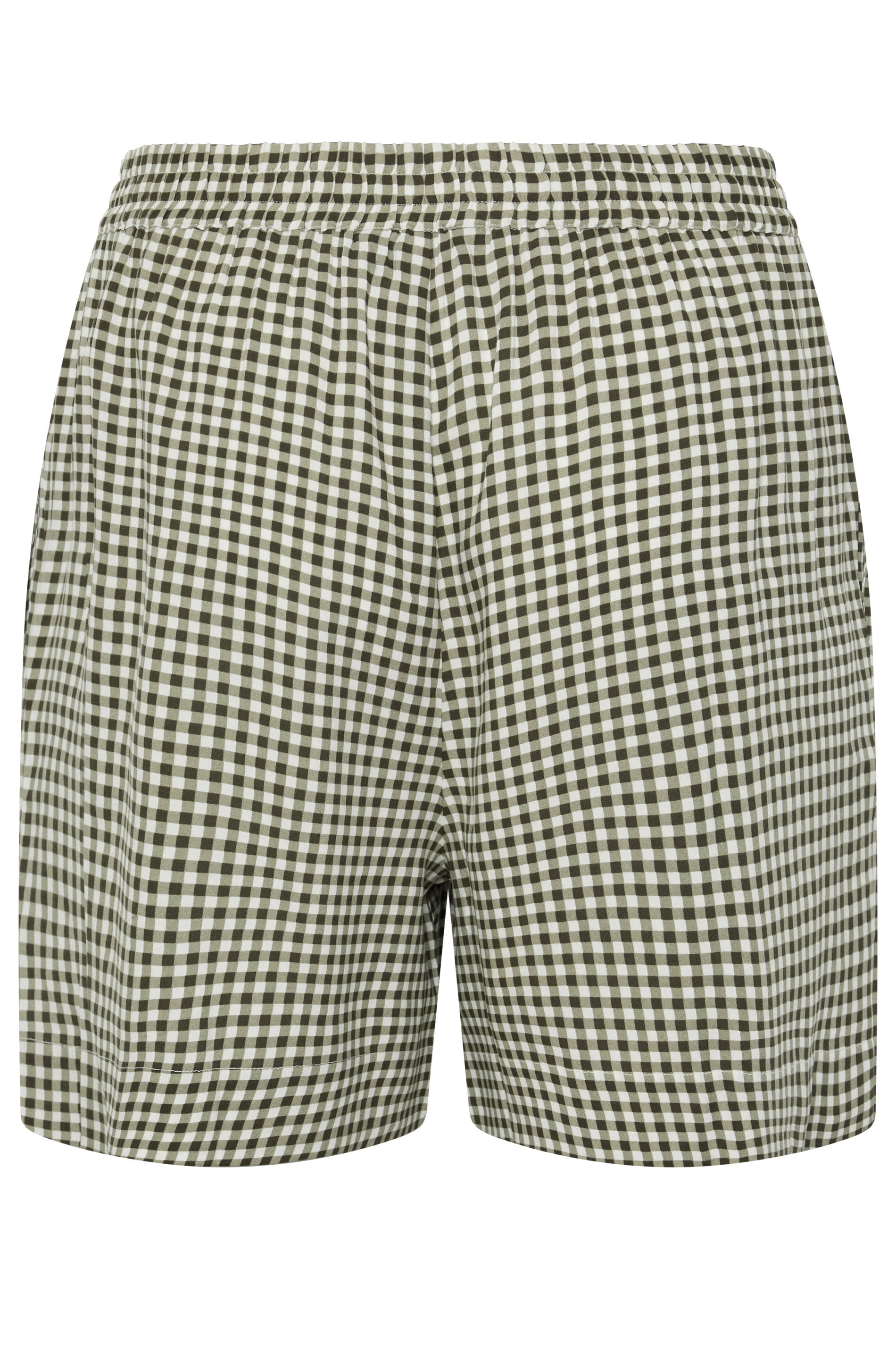 YOURS Plus Size Brown Gingham Shorts | Yours Clothing 2