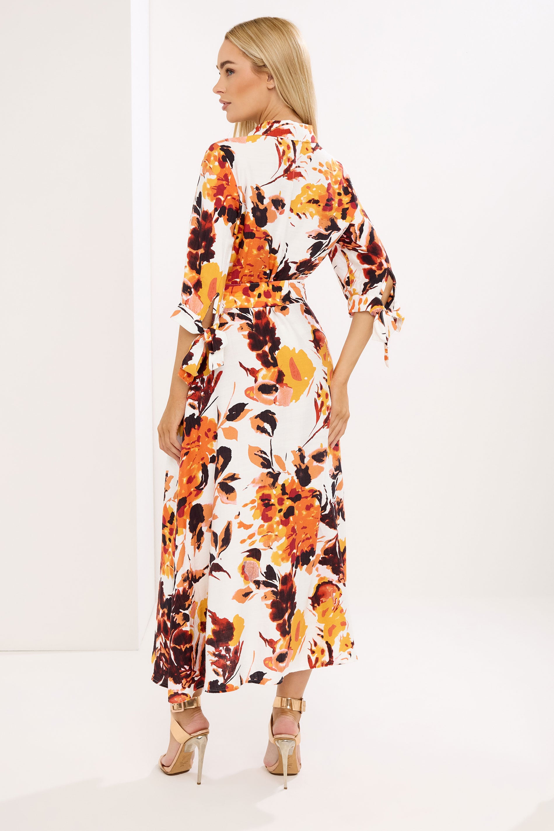 STAR Orange Abstract Print Shirt Dress | StarByJM 2