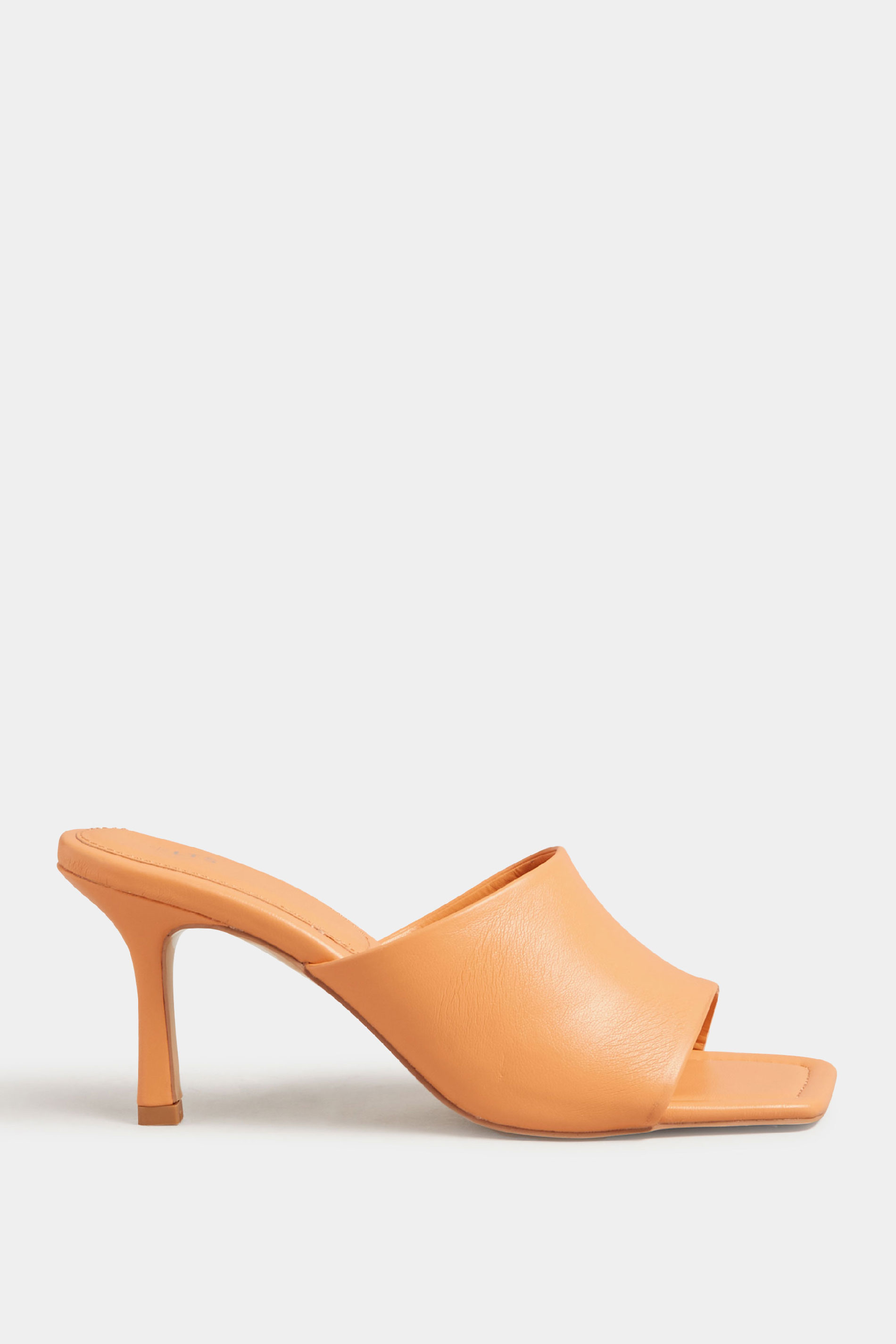 LTS Orange Skinny Heeled Mules in Standard Fit | Long Tall Sally