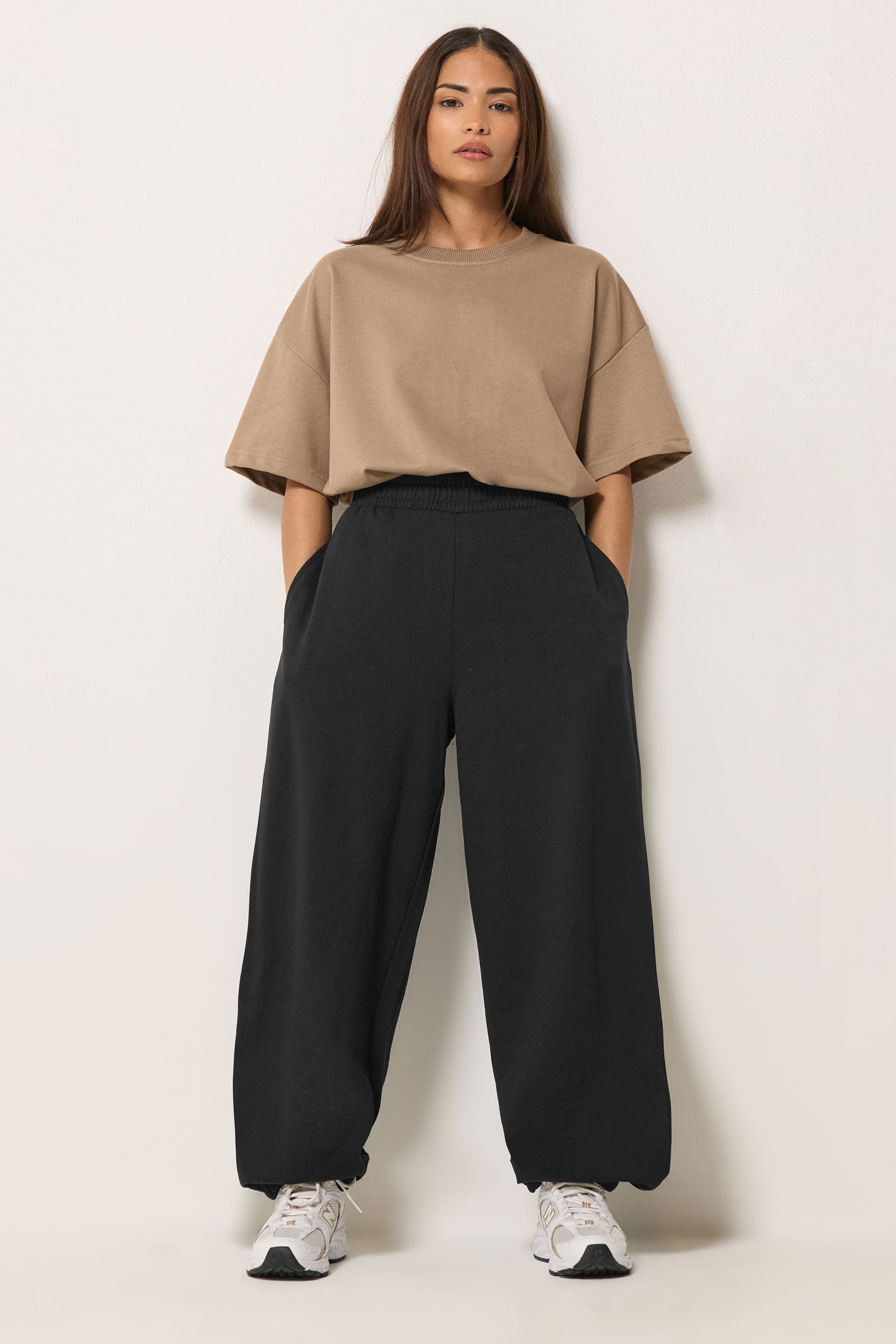 PixieGirl Petite Women's Black Brushed Balloon Joggers | PixieGirl 3