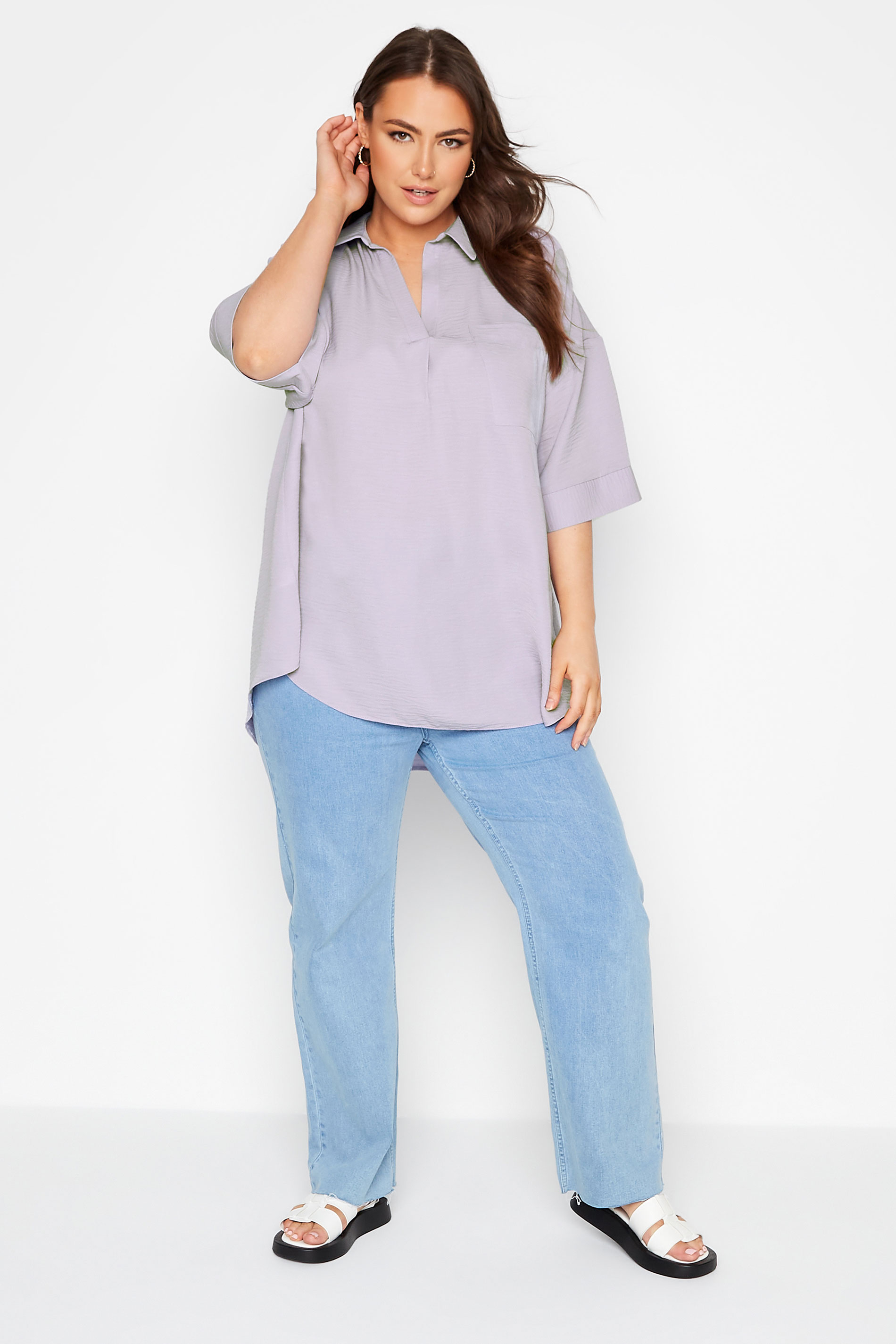 LIMITED COLLECTION Plus Size Lilac Purple Shirt | Yours Clothing 3