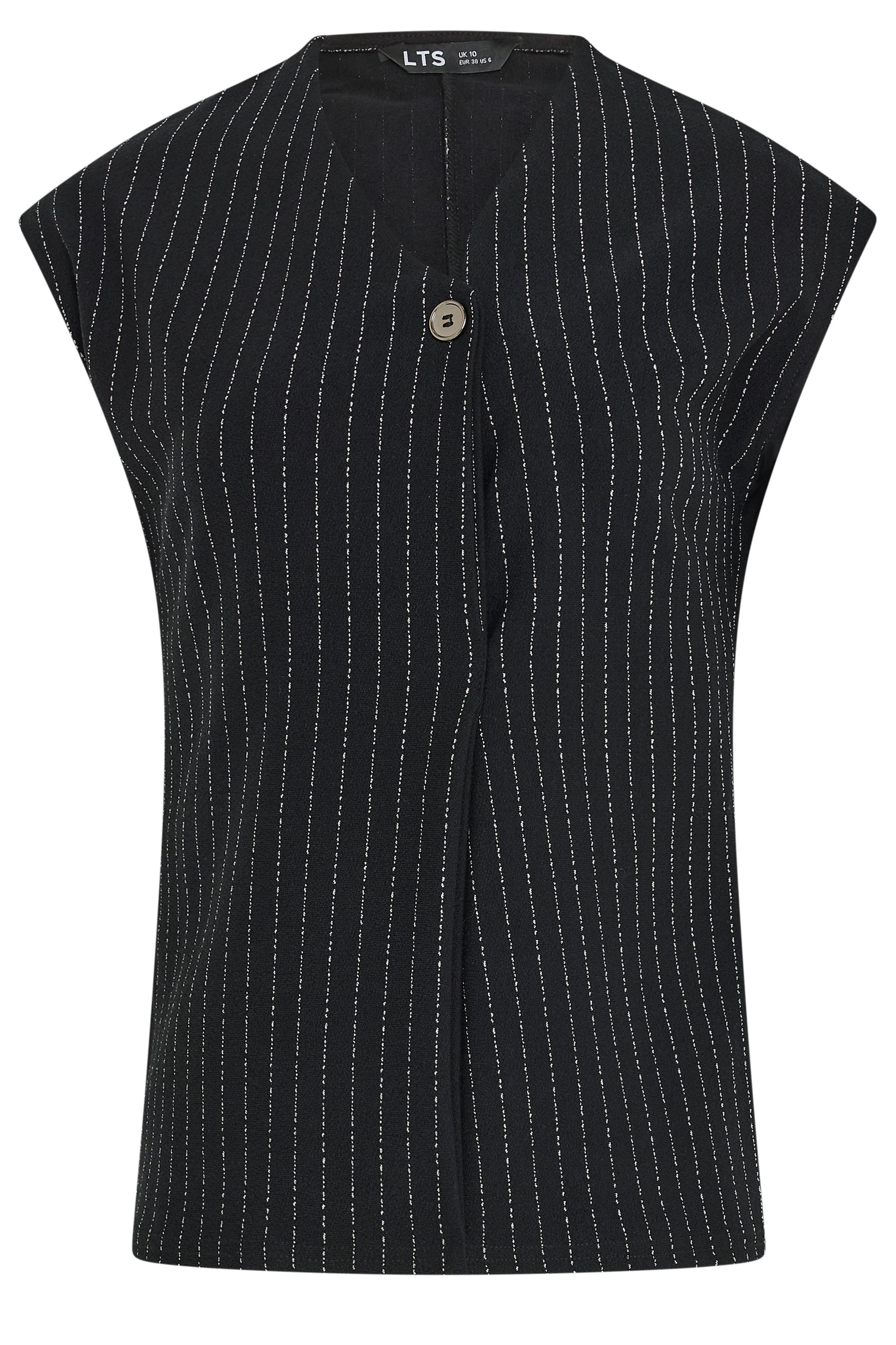 LTS Tall Women's Black Pinstripe Button Top | Long Tall Sally 5