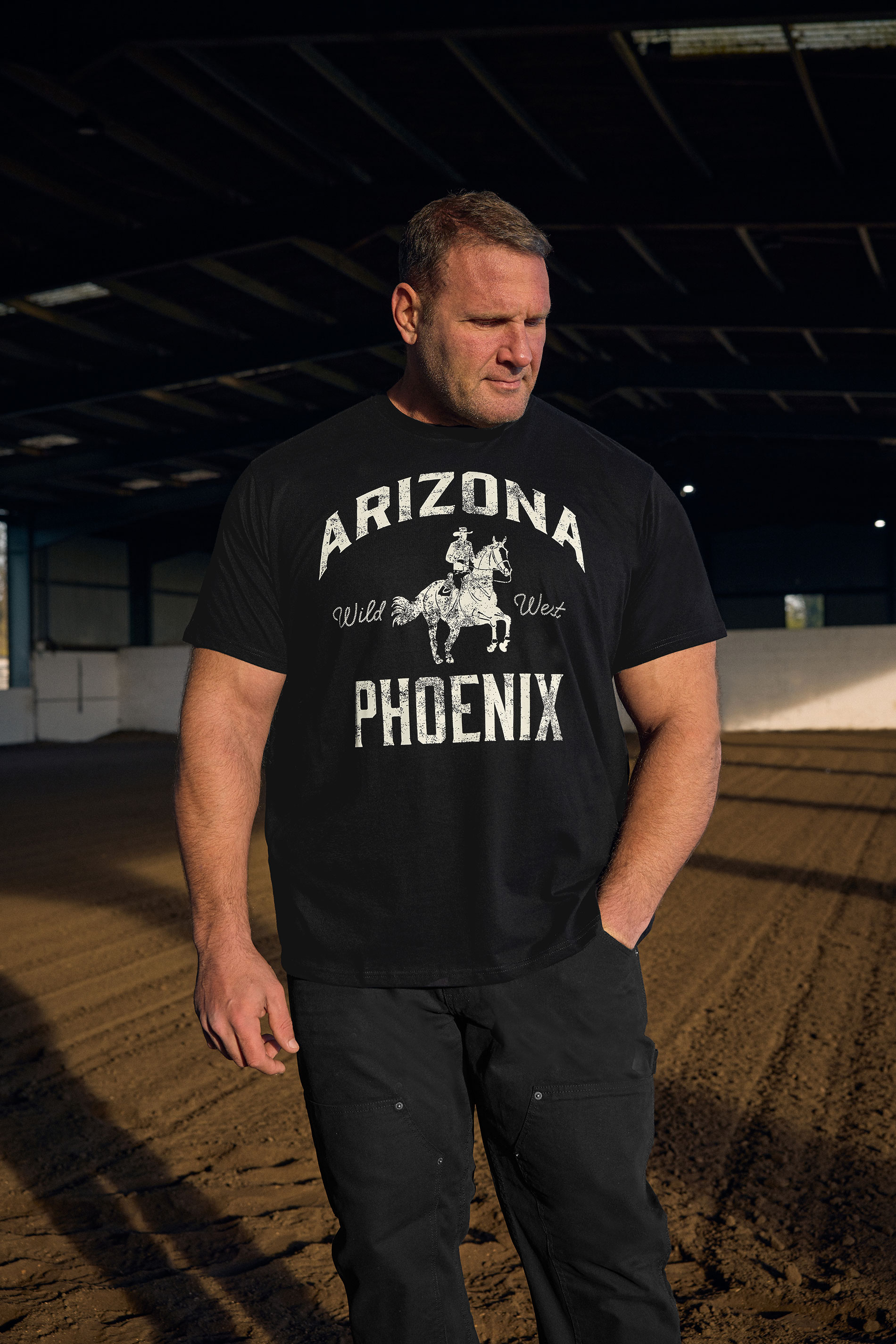 BadRhino Big & Tall Black 'Arizona Phoenix' Graphic T-Shirt | BadRhino 3