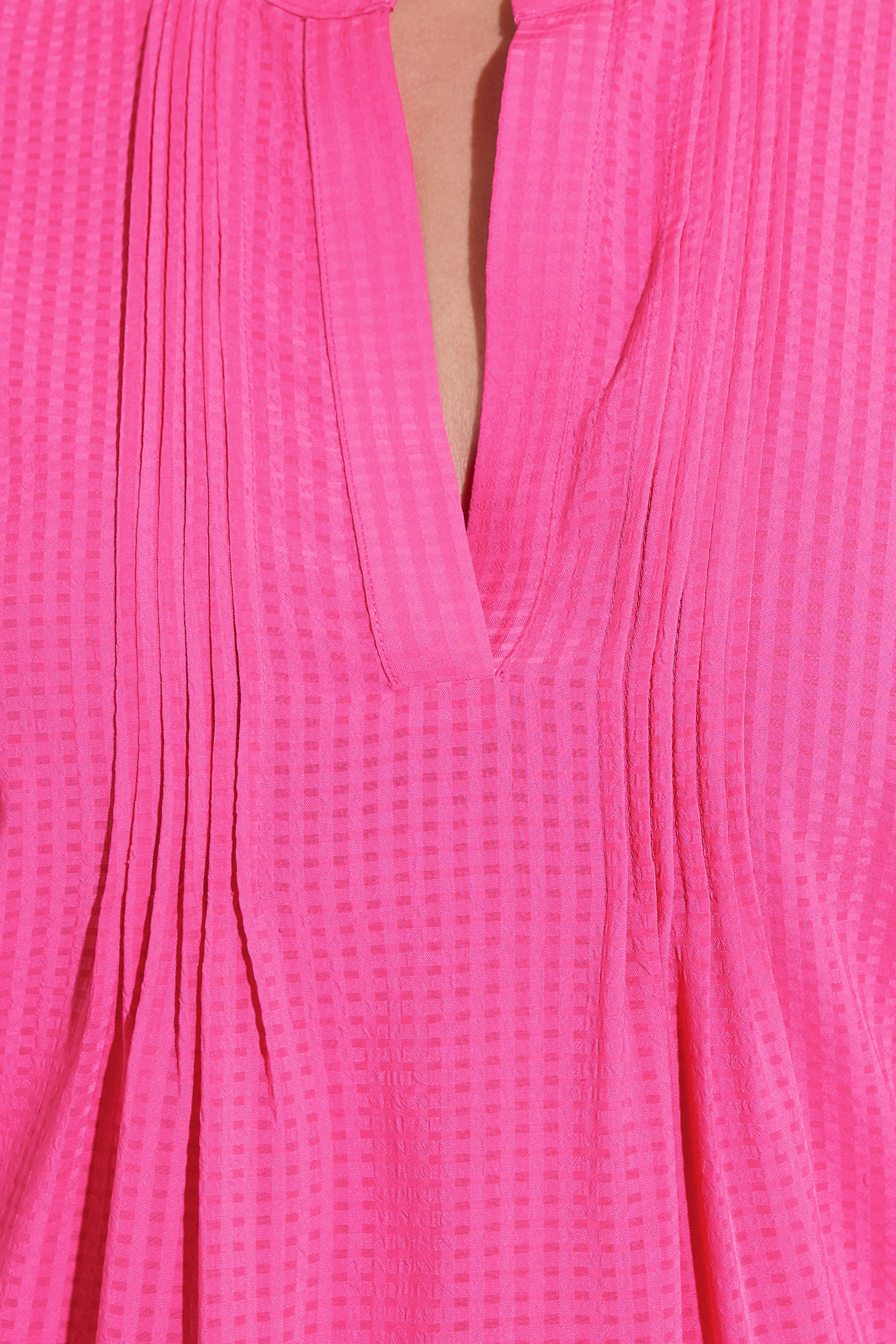 YOURS Plus Size Pink Woven Check Pintuck Blouse | Yours Clothing 4