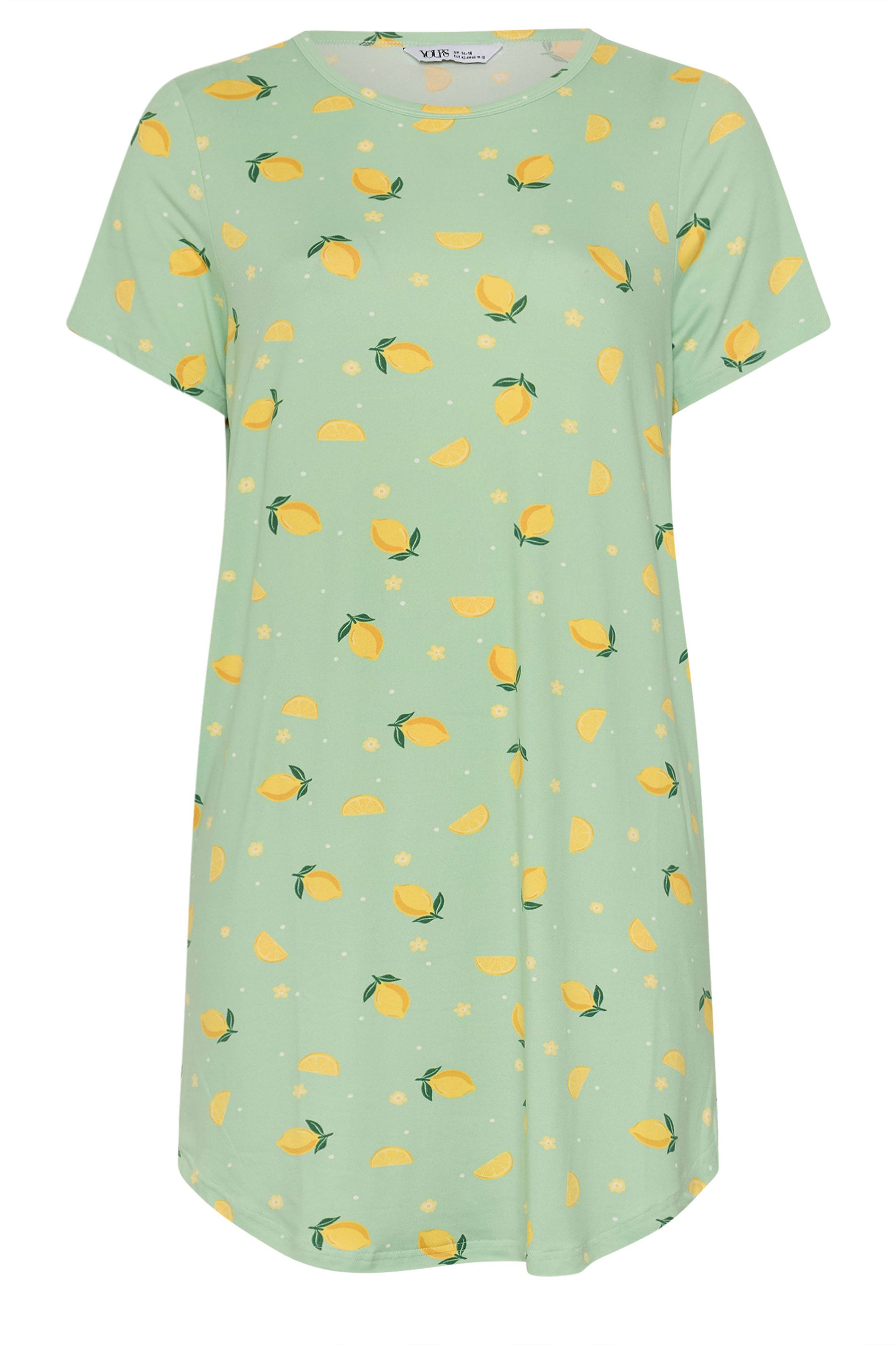 YOURSET Plus Size 2 PACK Black Lemon & Cherry Soft Touch Nightdresses | Yours Clothing 9