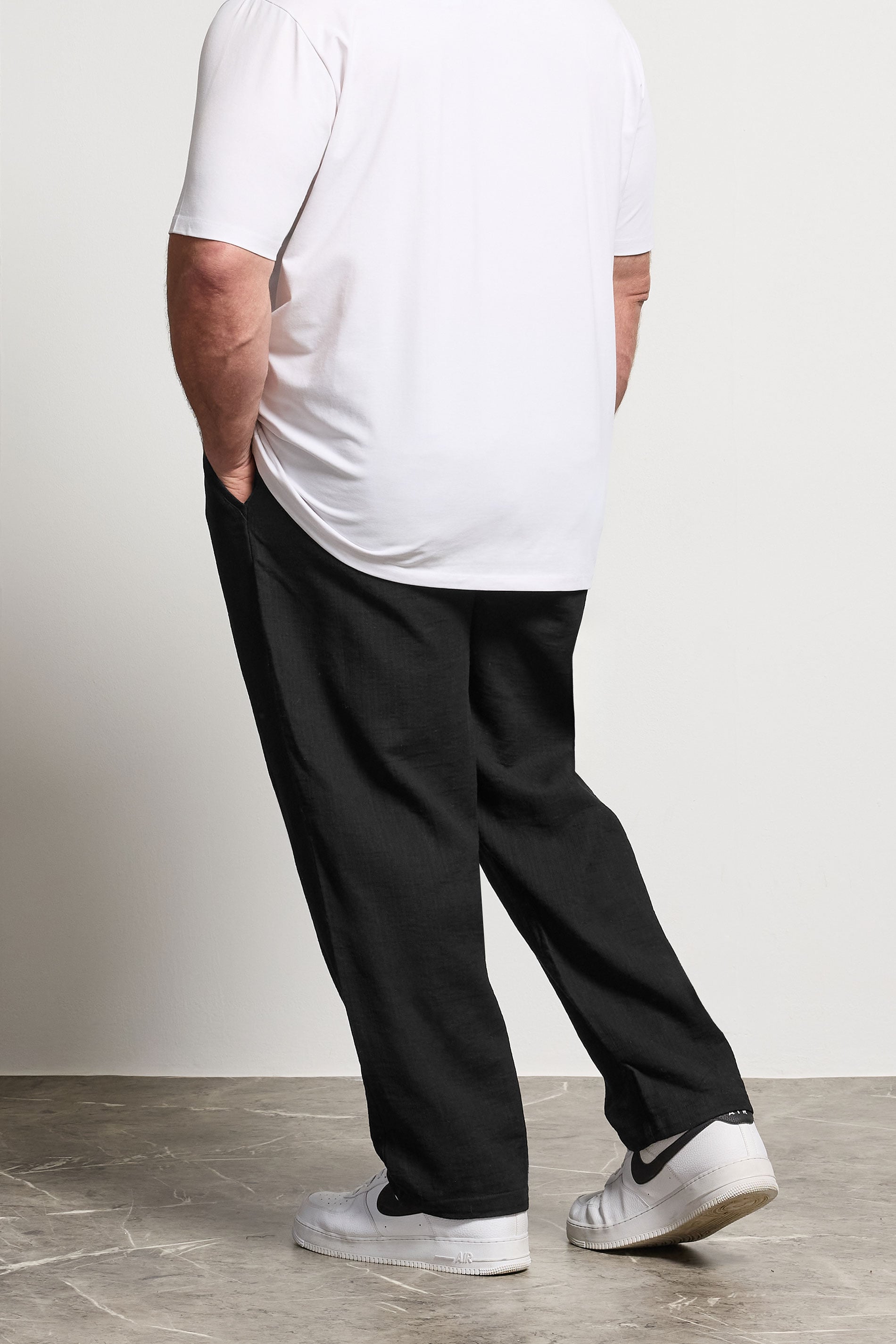 BadRhino Big & Tall Black Textured Trousers | BadRhino 5