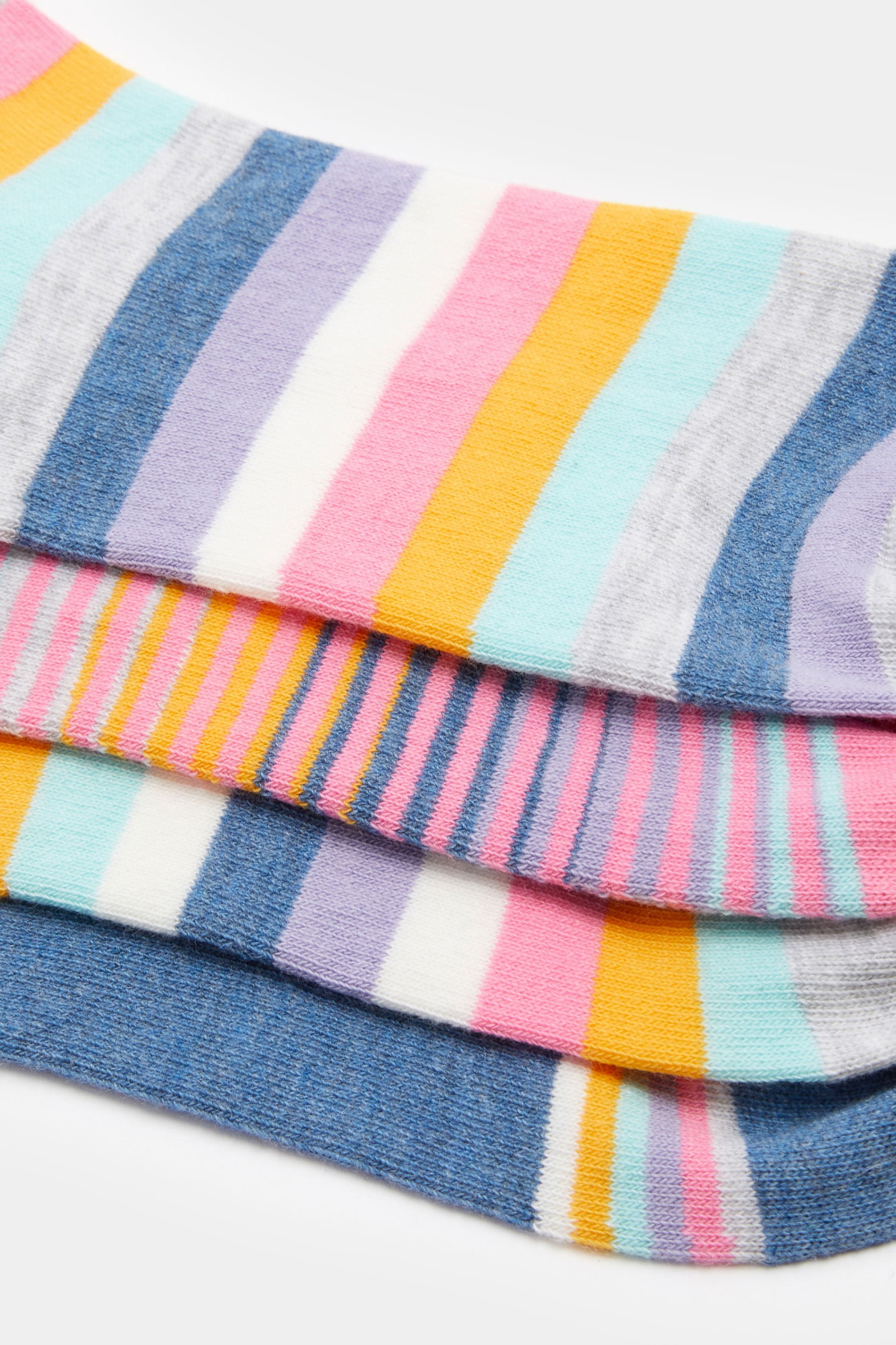 YOURSET 4 PACK Plus Size Pink Stripe Trainer Liner Socks | Yours Clothing 4
