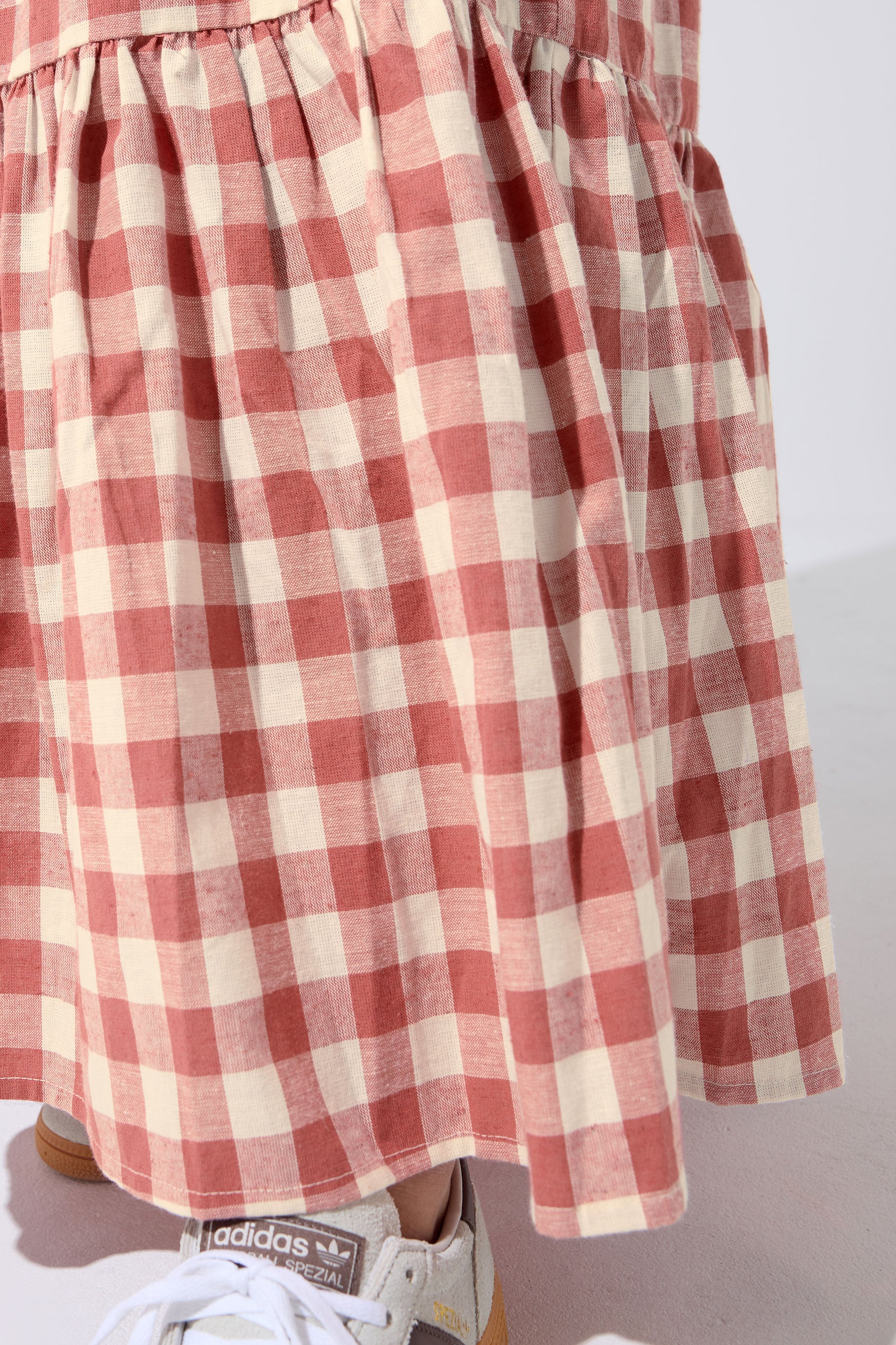 LIMITED COLLECTION Plus Size Red Gingham Maxi Skirt | Yours Clothing 4