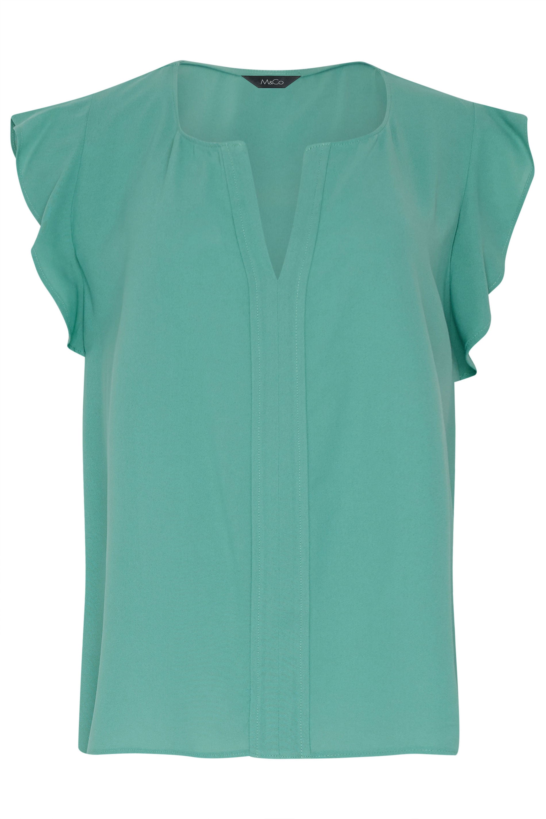M&Co Green Frill Sleeve Blouse | M&Co  5