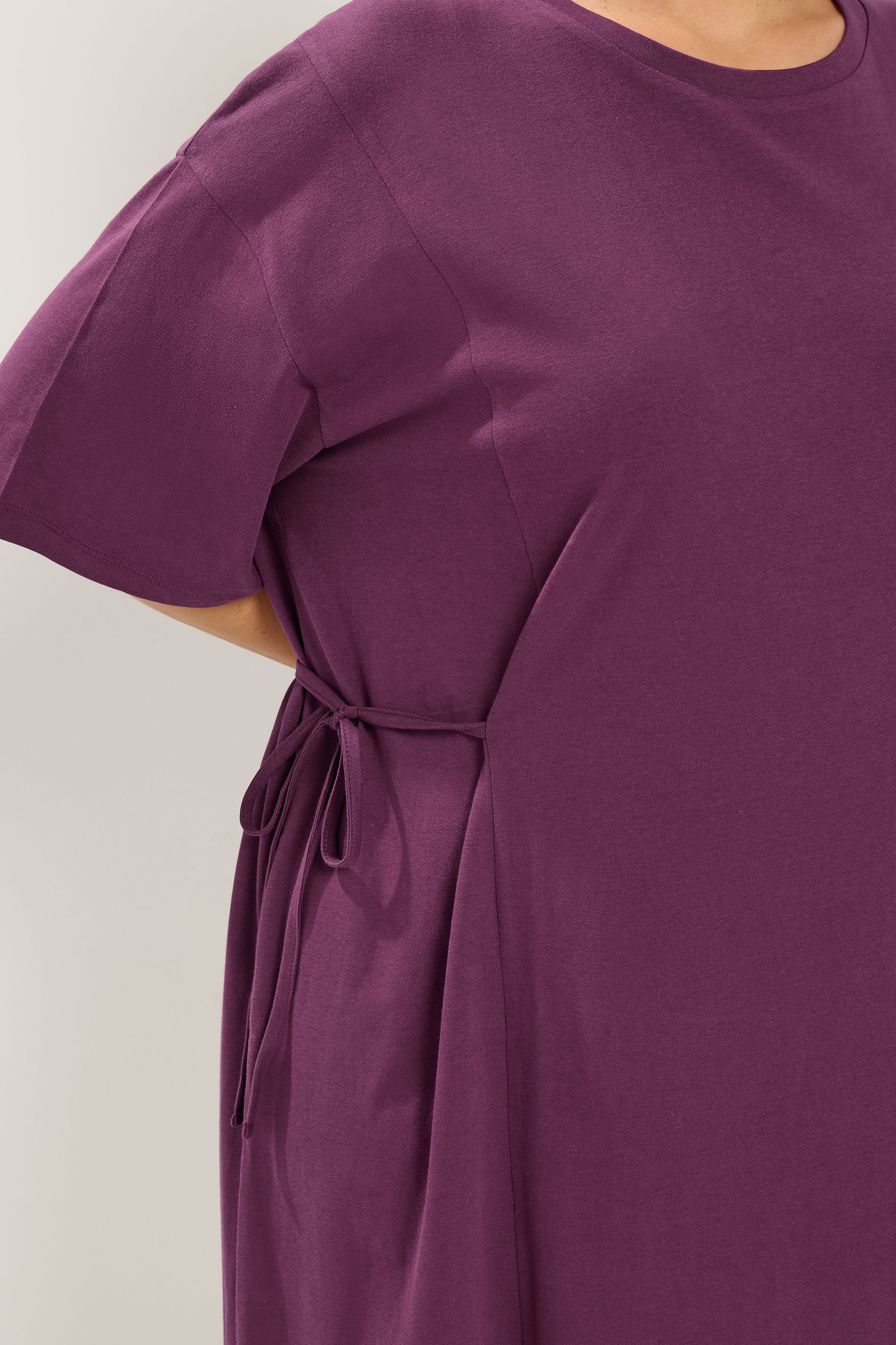 YOURS Plus Size Purple Front Tie Midi Dress | Yours Clothing 4