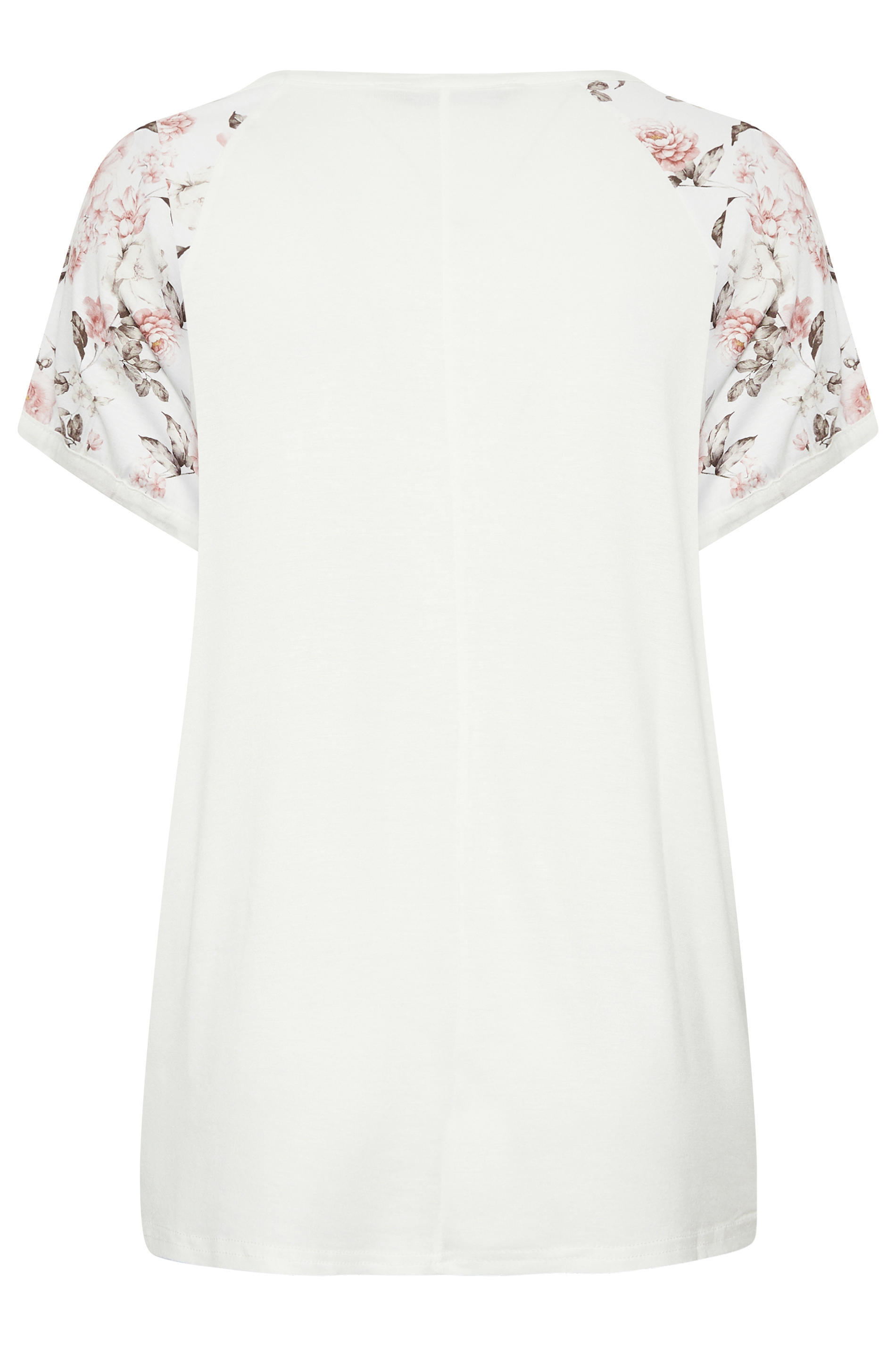 LIMITED COLLECTION Plus Size White Floral Print Short Sleeve T