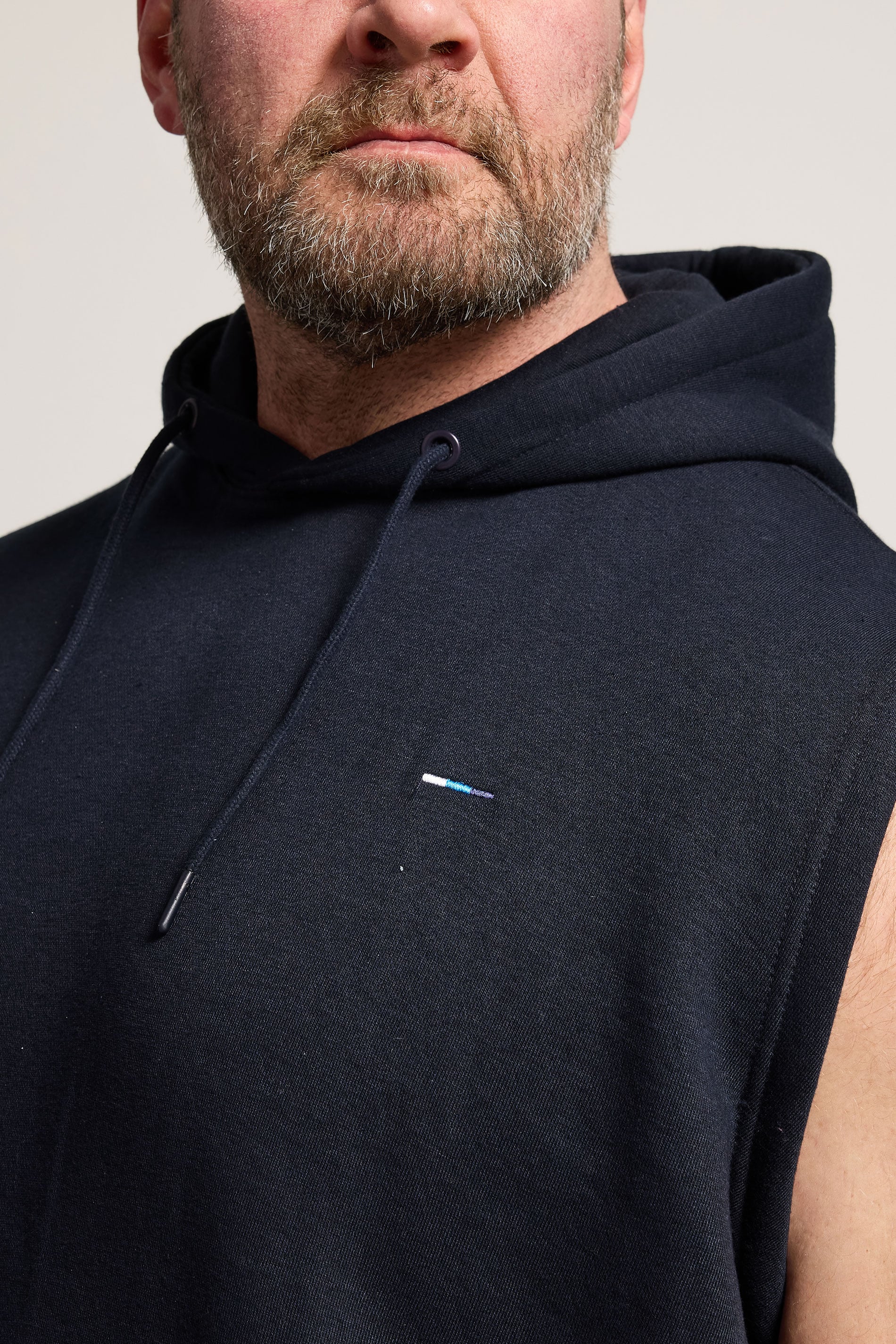 BadRhino Big & Tall Navy Blue Sleeveless Hoodie | BadRhino 4