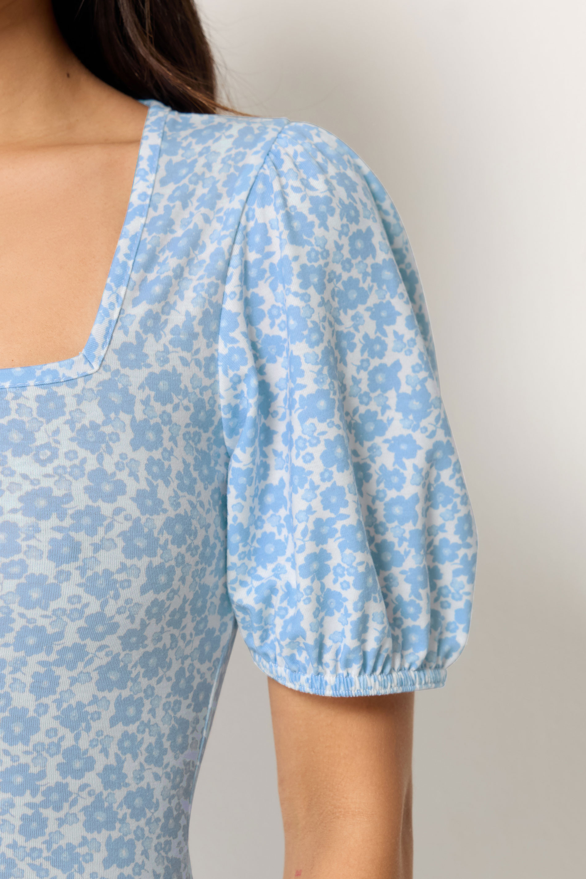 PixieGirl Petite Blue Ditsy Floral Midi Dress | PixieGirl 4