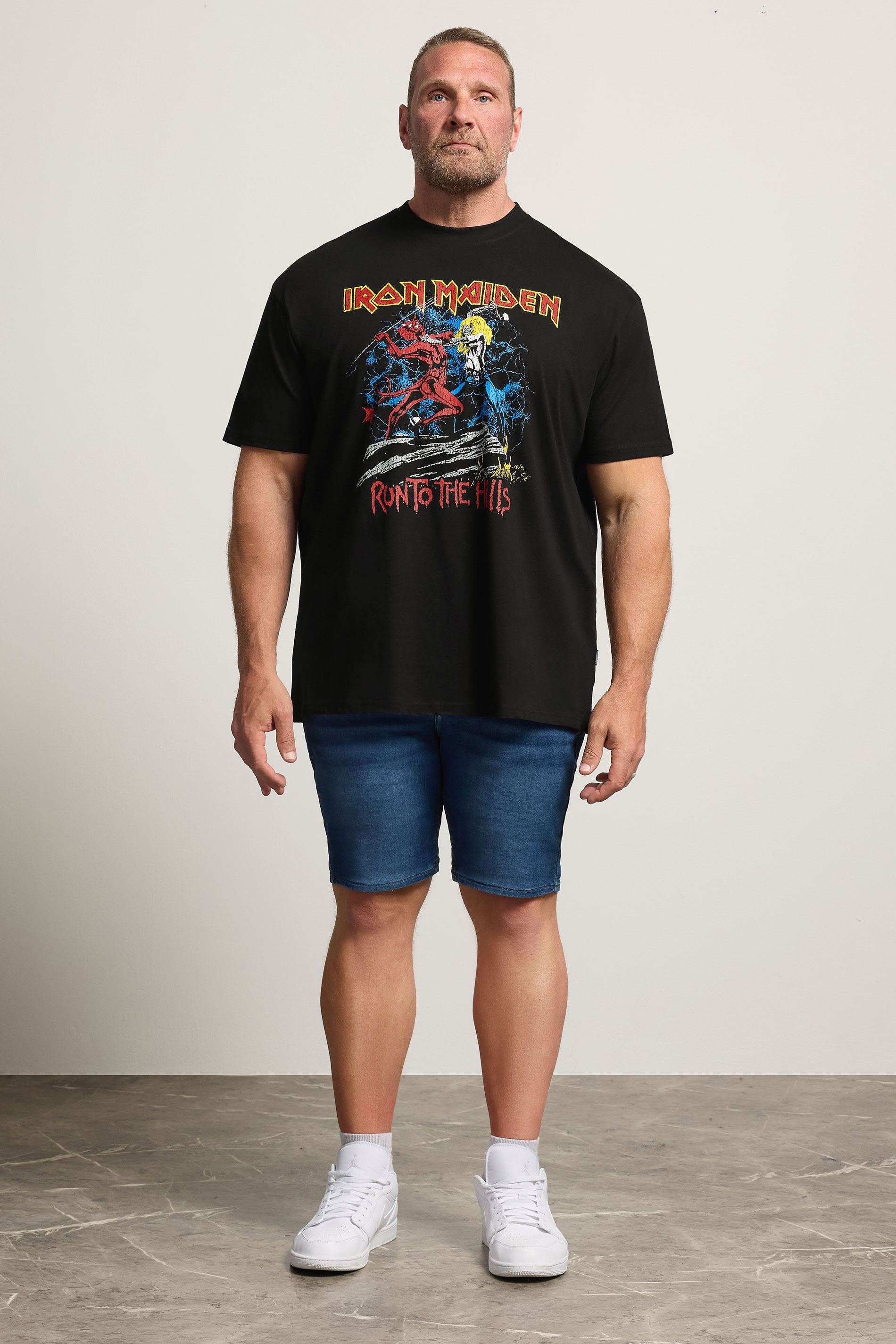 BadRhino Big & Tall Black Iron Maiden Graphic Short Sleeve T-Shirt | BadRhino 1