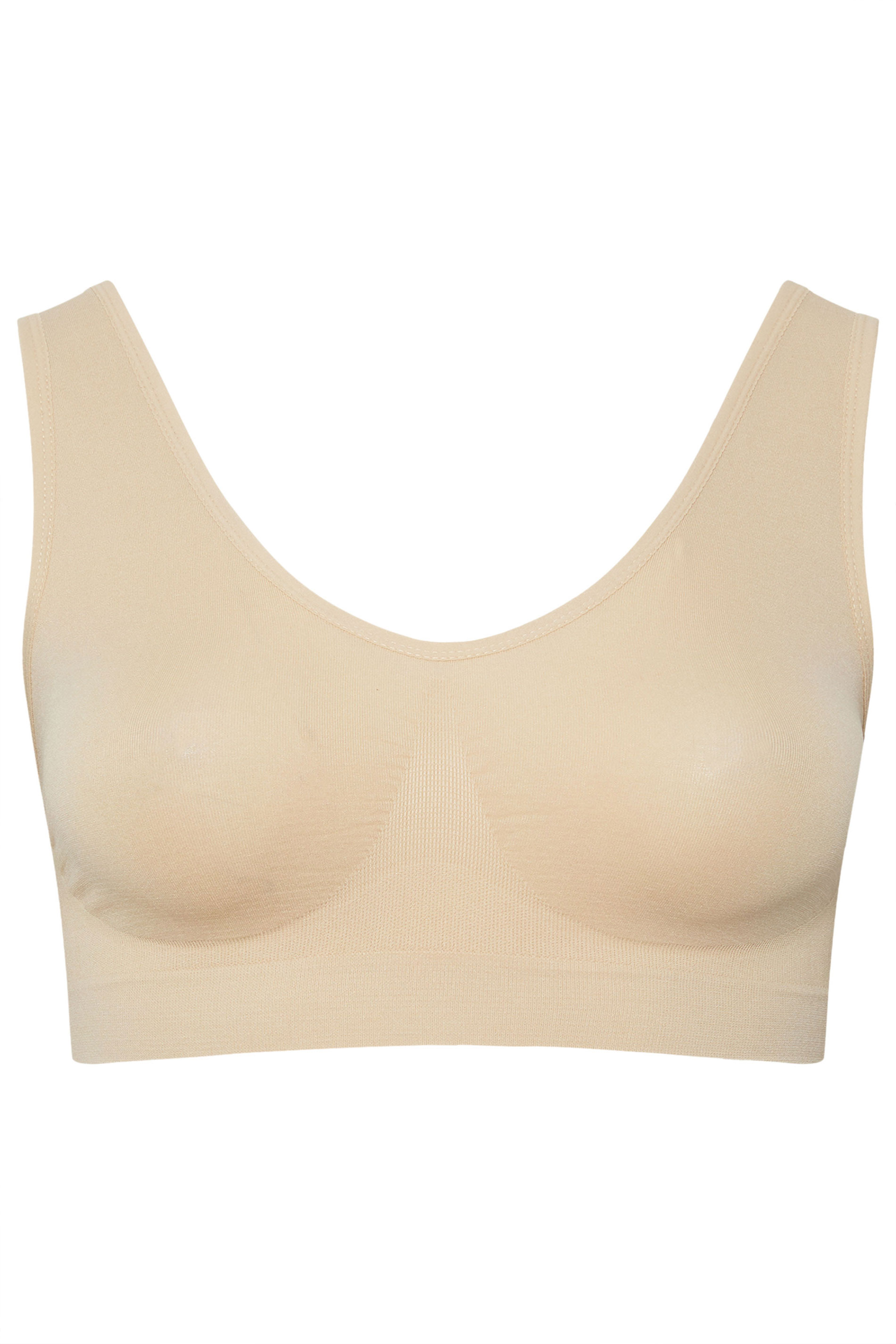YOURSET 2 PACK Plus Size Black & Nude Seamless Non-Padded Non-Wired Bras | Yours Clothing 6