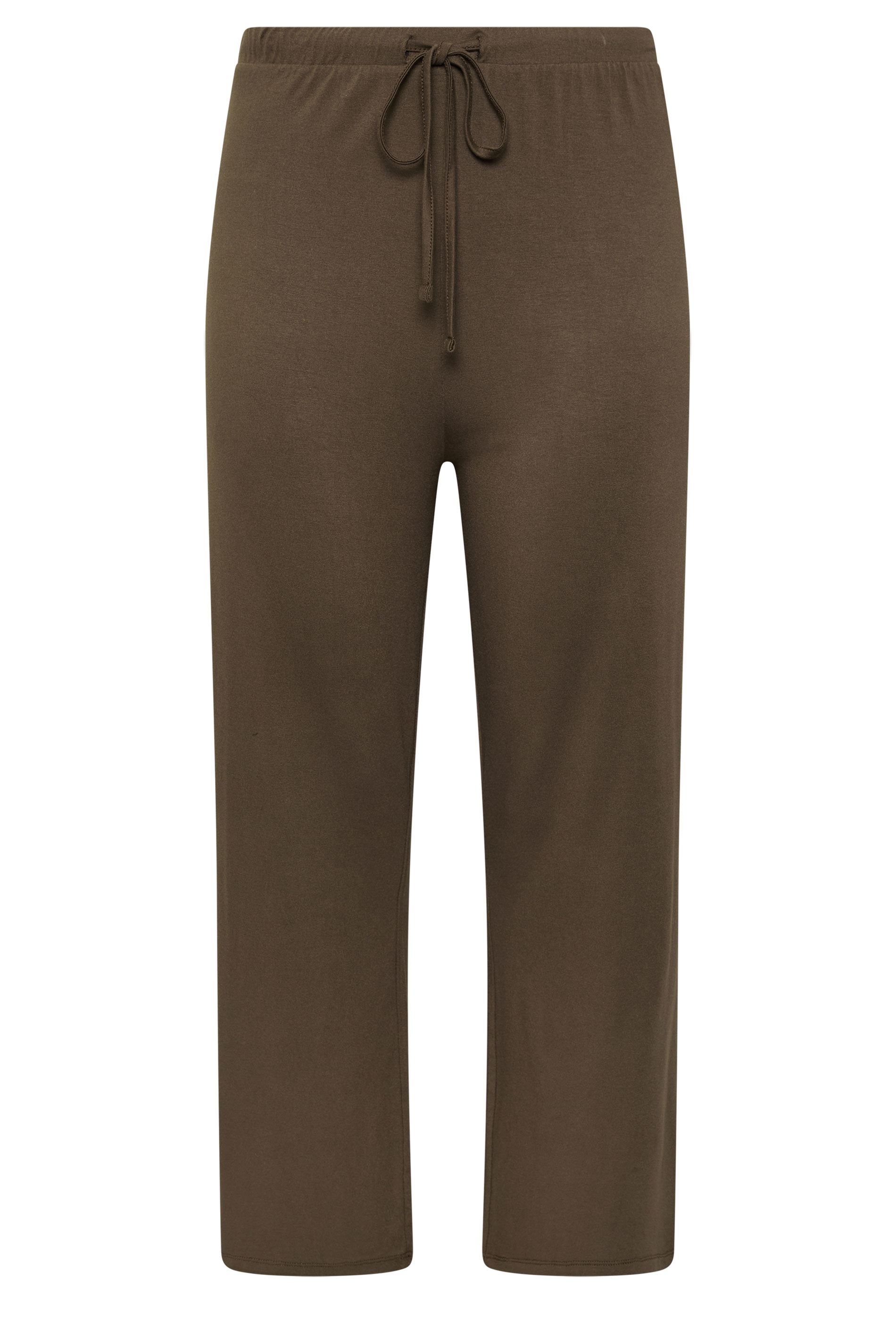YOURS Plus Size Chocolate Brown Jersey Yoga Pants | Yours Clothing 1