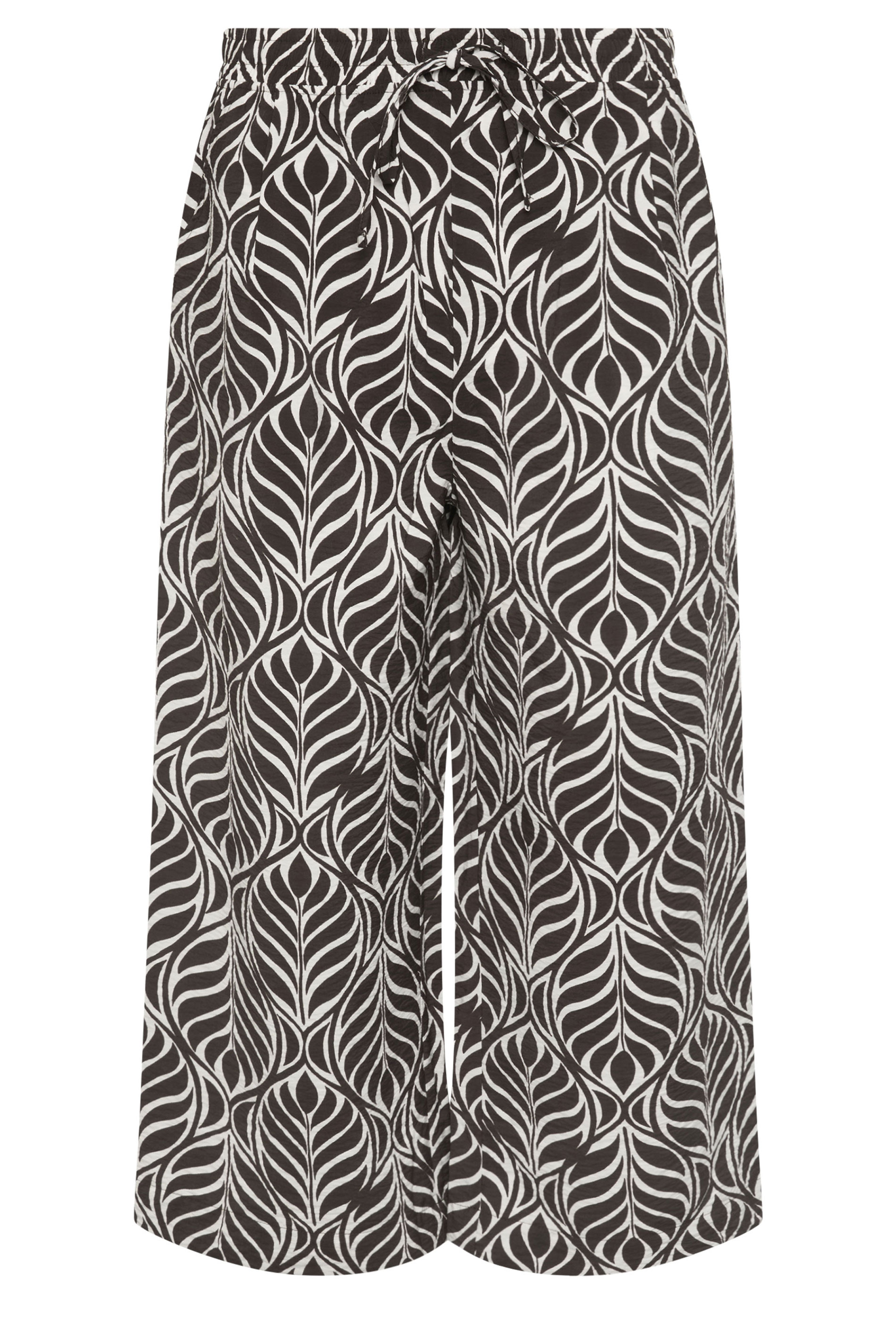 M&Co Brown Leaf Print Culottes | M&Co 5