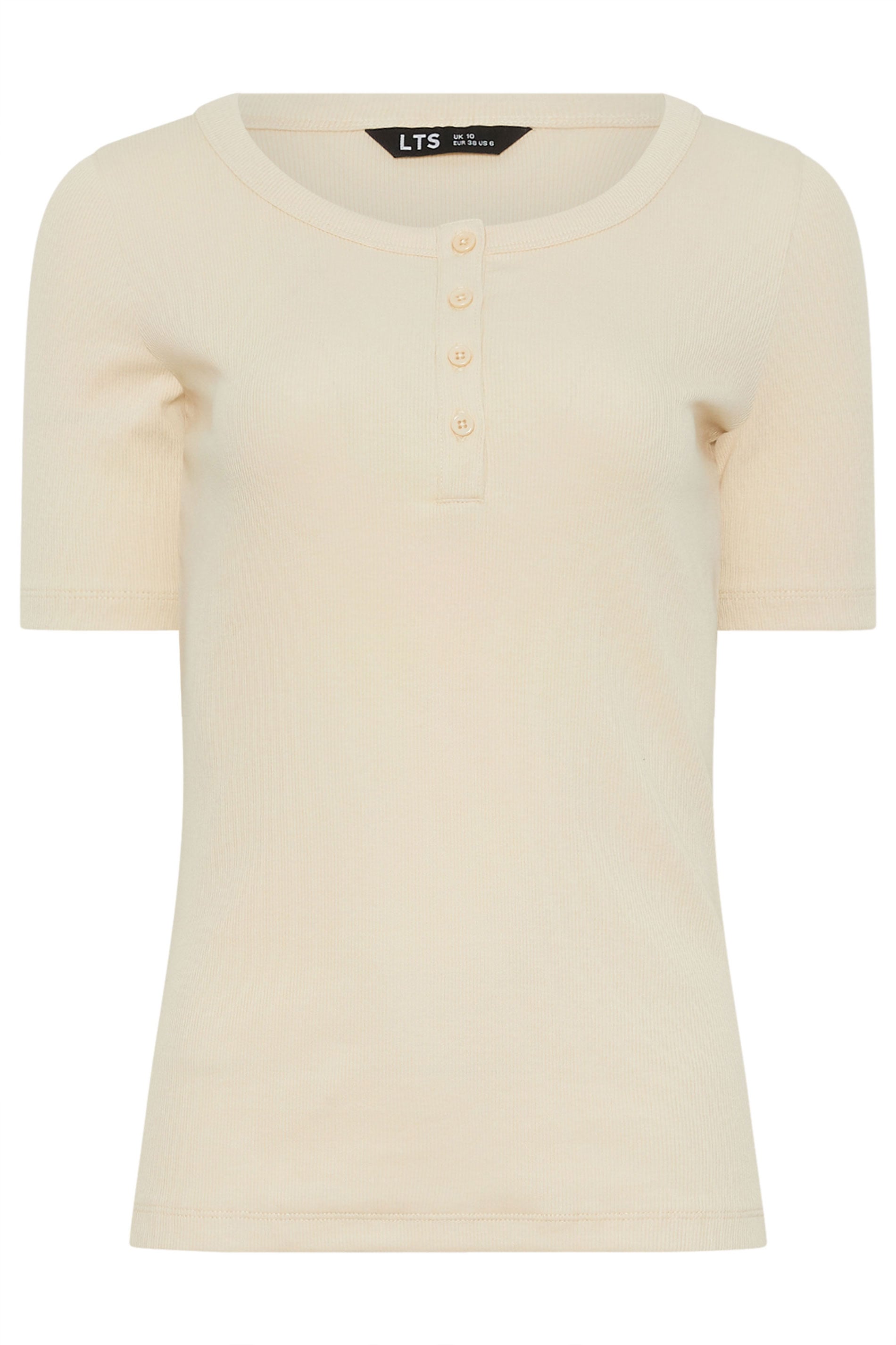 LTS Tall Yellow Ribbed Cotton T-Shirt | Long Tall Sally 5