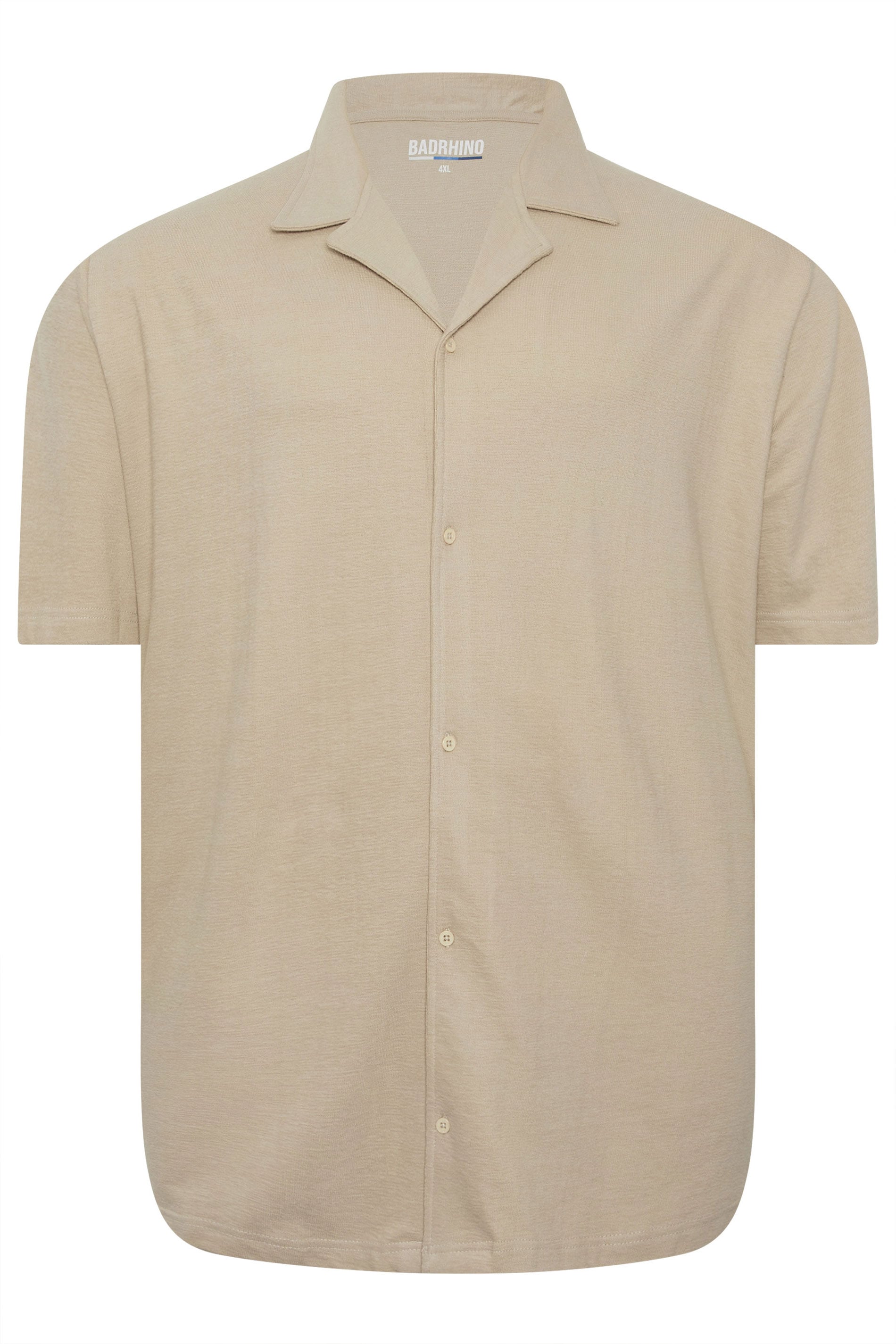 BadRhino Big & Tall Stone Brown Revere Jersey Shirt | BadRhino 6