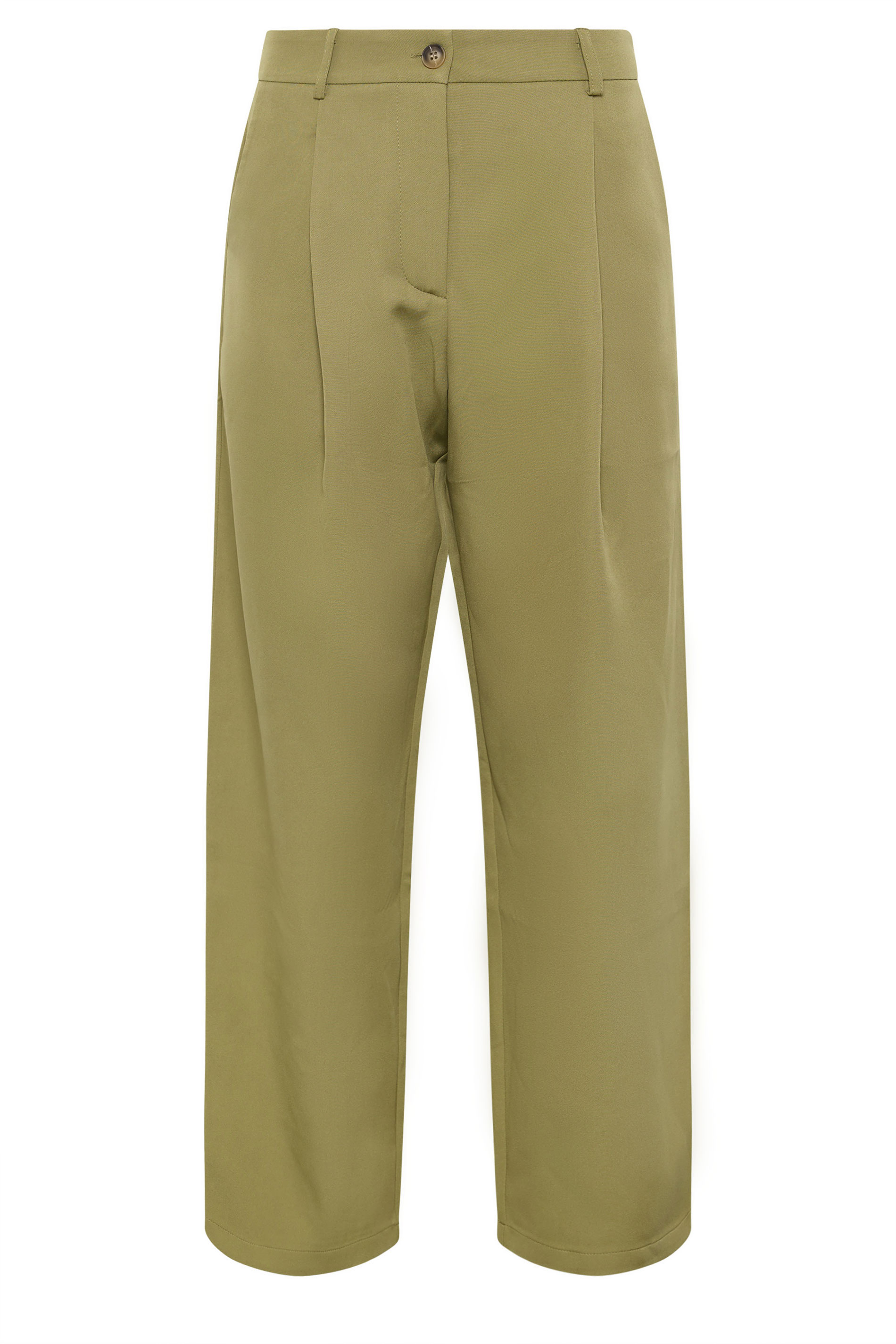 PixieGirl Petite Women's Sage Green Wide Leg Trousers | PixieGirl 5