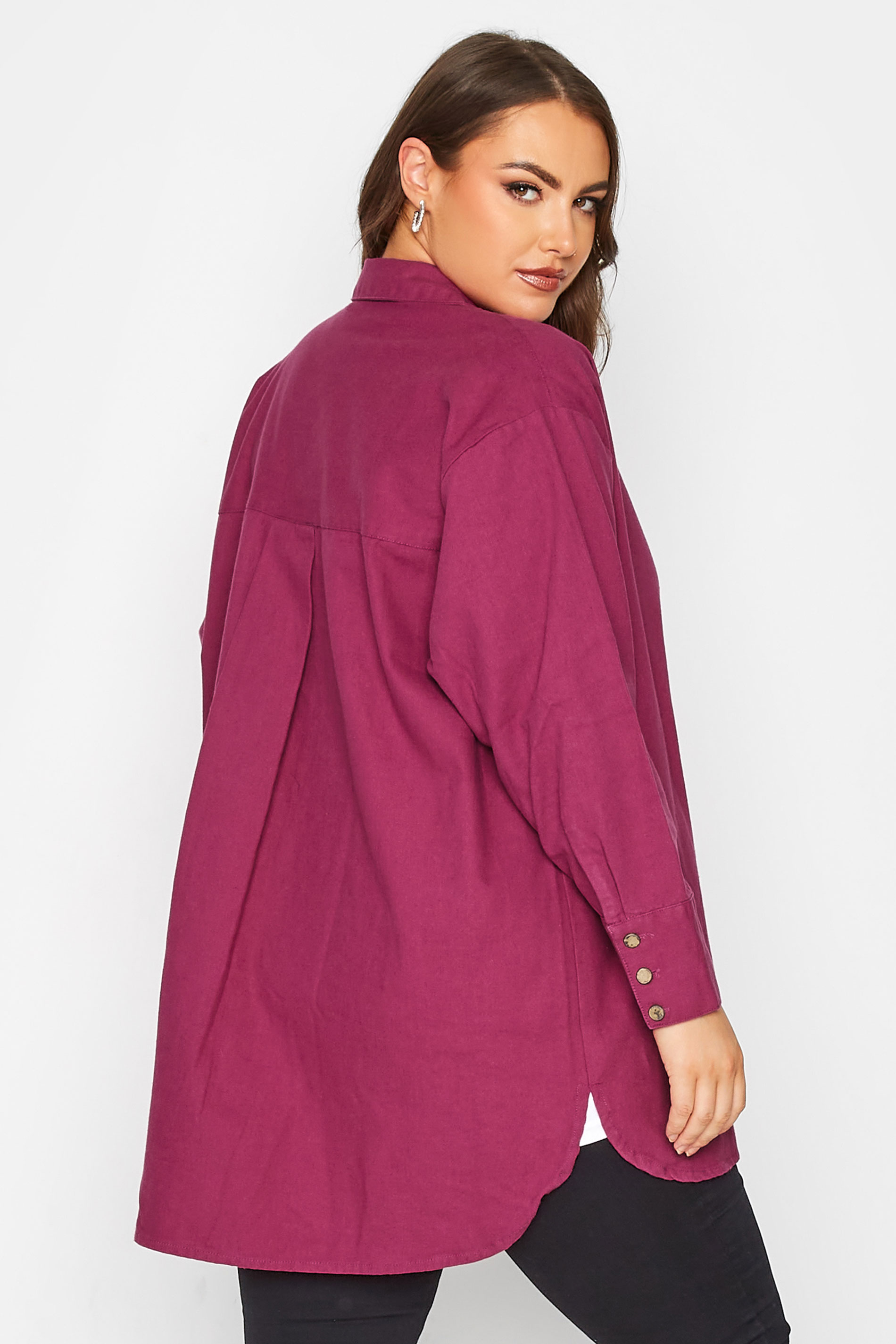 LIMITED COLLECTION Plus Size Purple Oversized Shacket | Yours Clothing 1