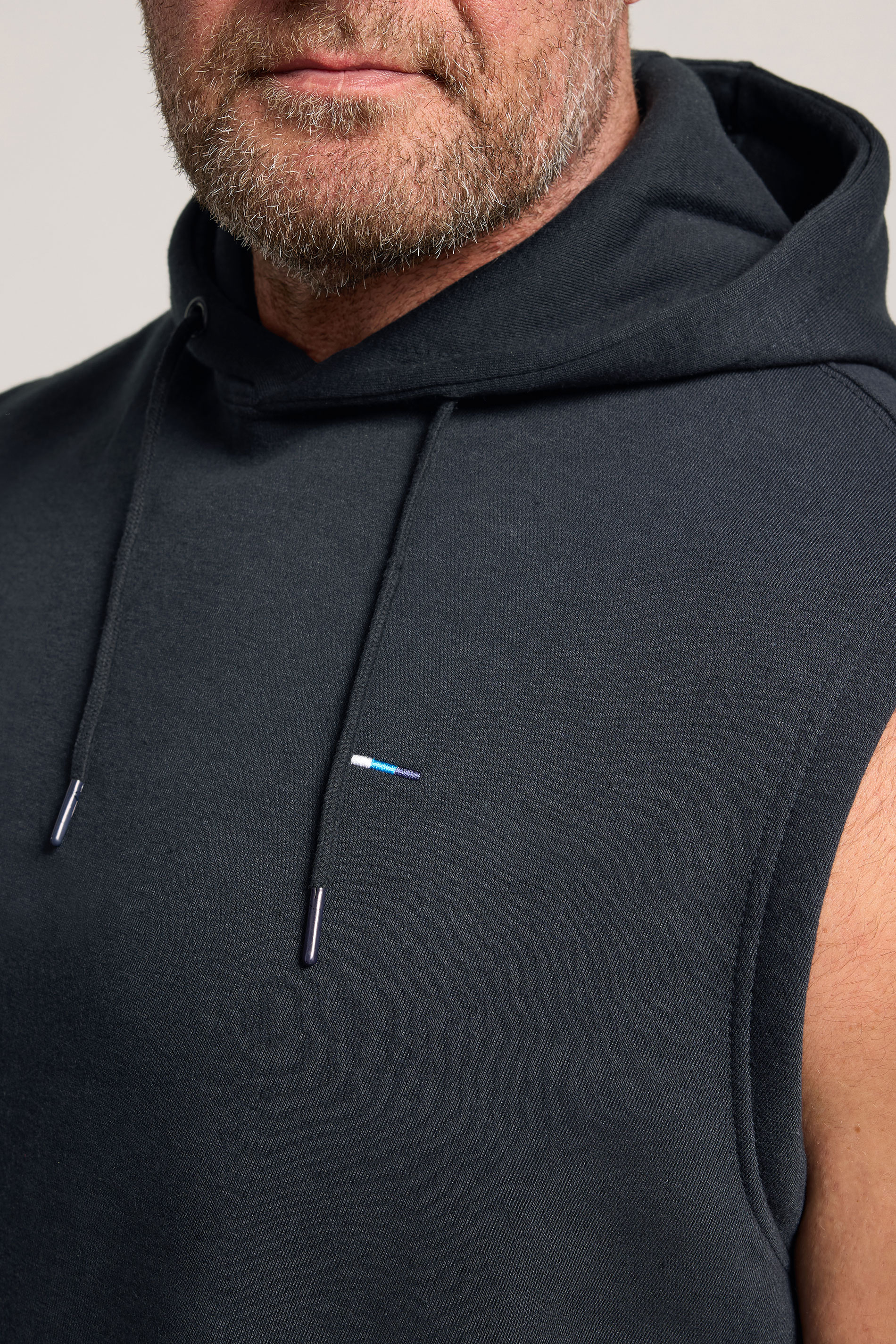 BadRhino Big & Tall Navy Blue Sleeveless Hoodie & Short Set | BadRhino 4