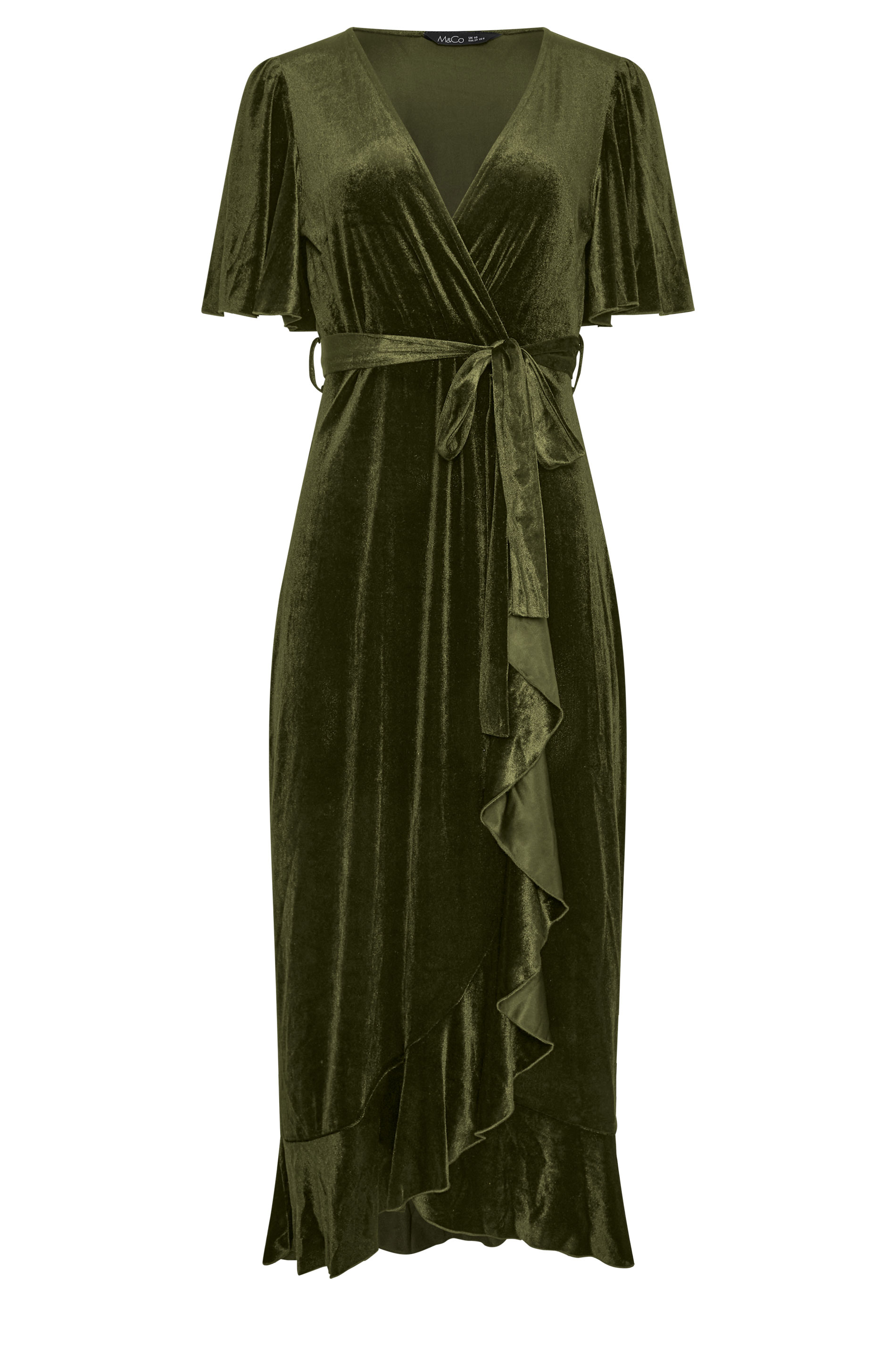 asos green velvet wrap dress Yours London Women's Plus Size Front Size 26-28 6/22/2026 ap mc