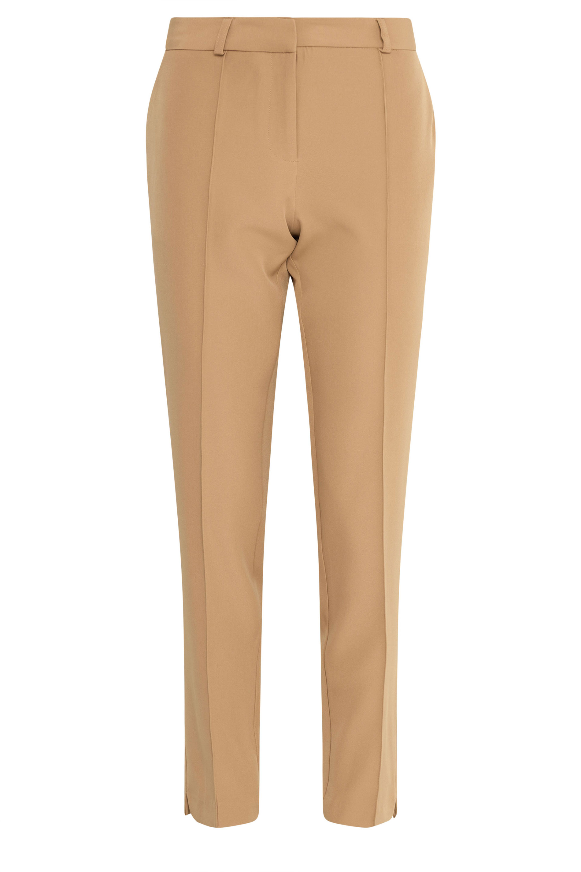 M&Co Natural Brown Pintuck Tailored Trousers | M&Co 5