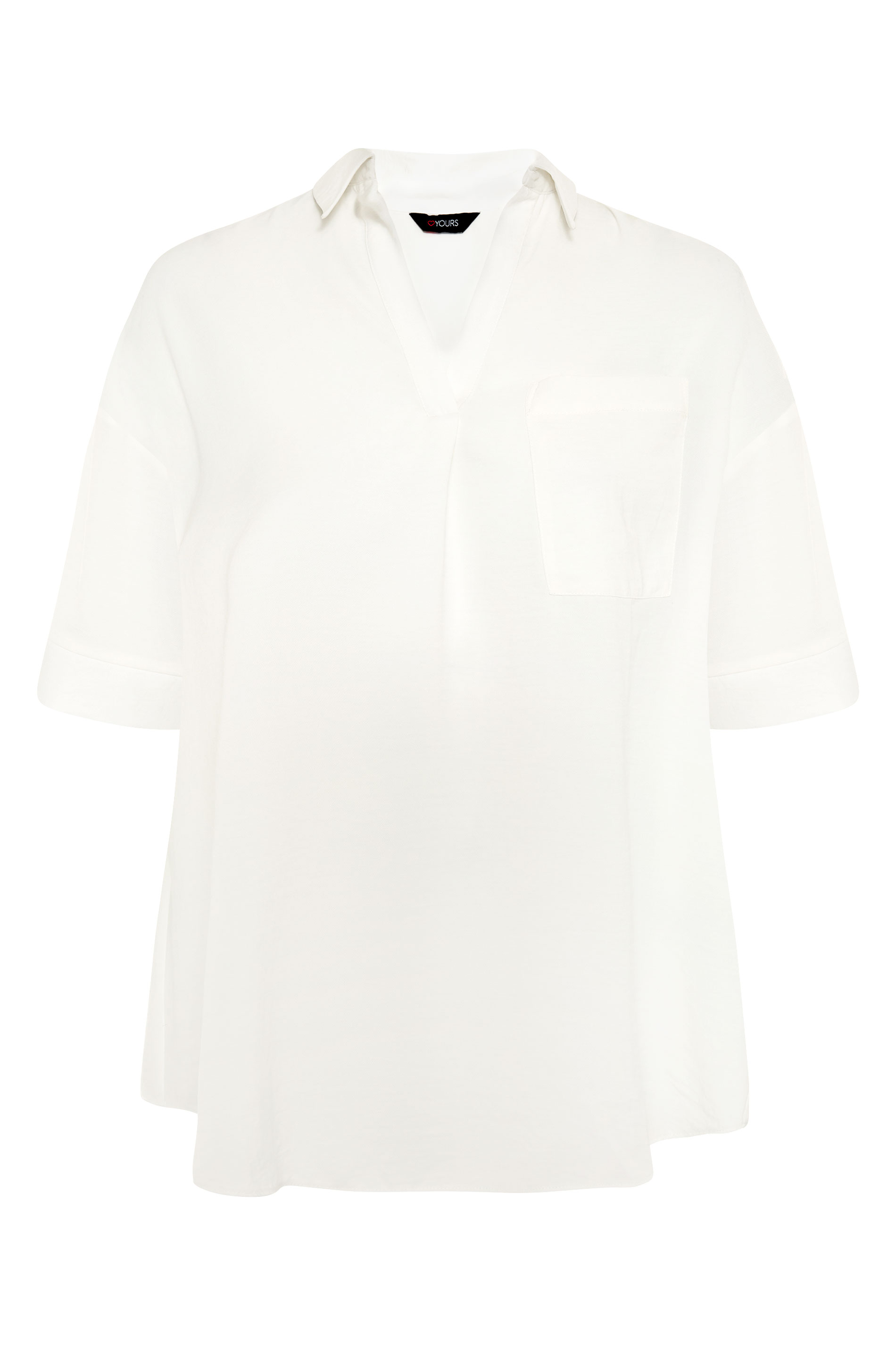 Plus Size THE LIMITED EDIT White Pleated Front Top | Yours Clothing