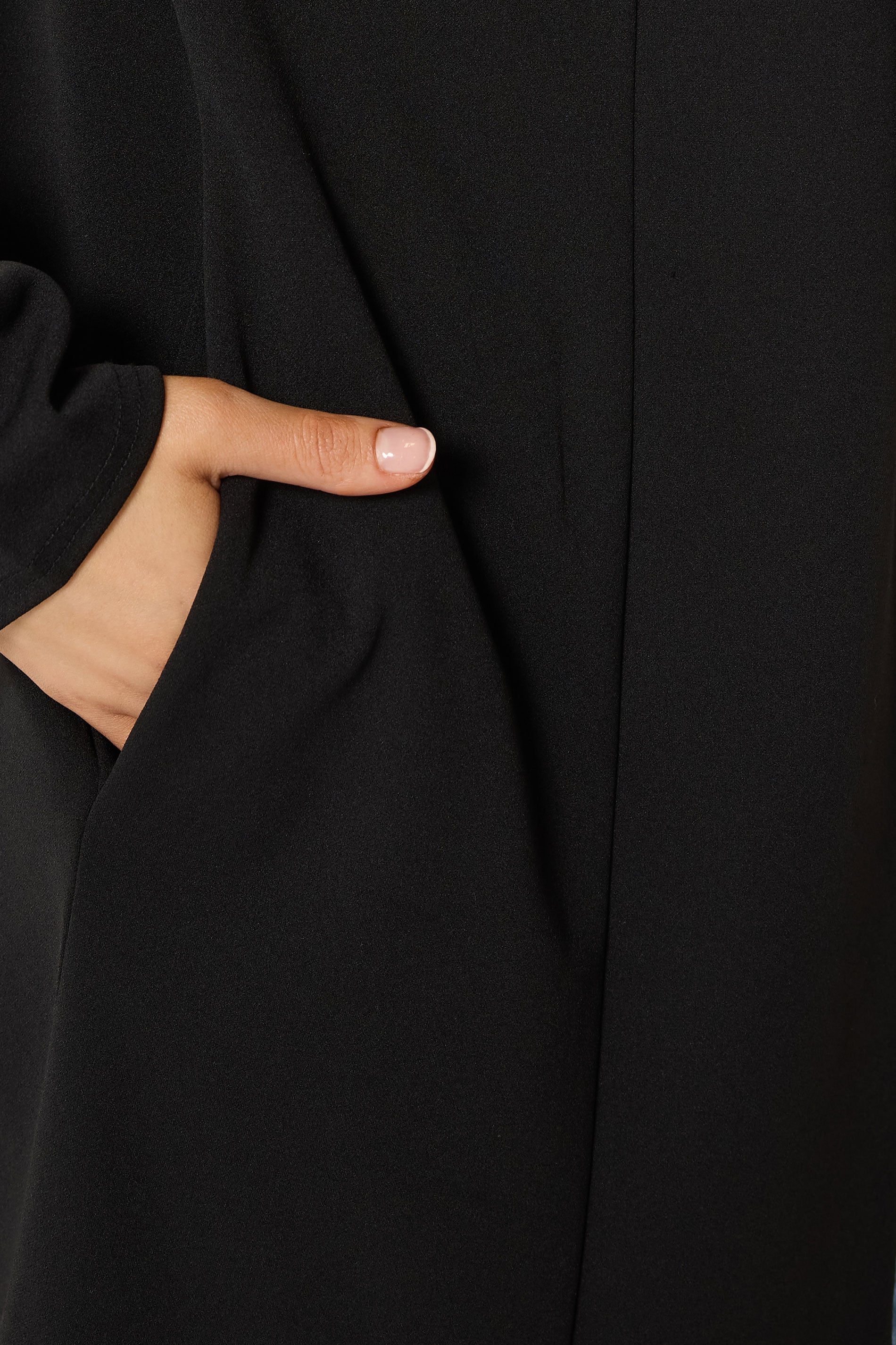 YOURS Plus Size Black Shawl Collar Scuba Blazer | Yours Clothing 4