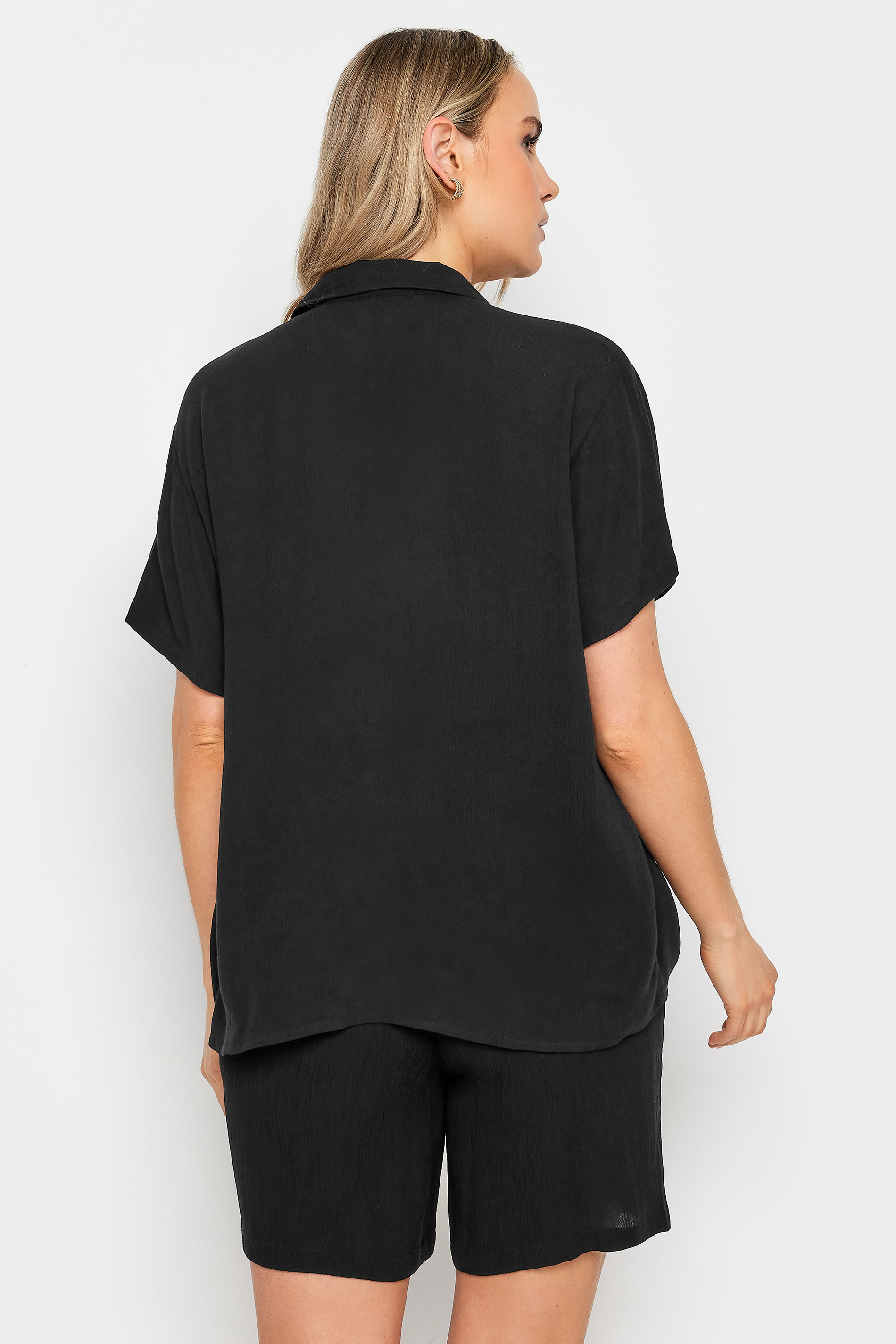 LTS Tall Womens Black Textured Shirt | Long Tall Sallly 3