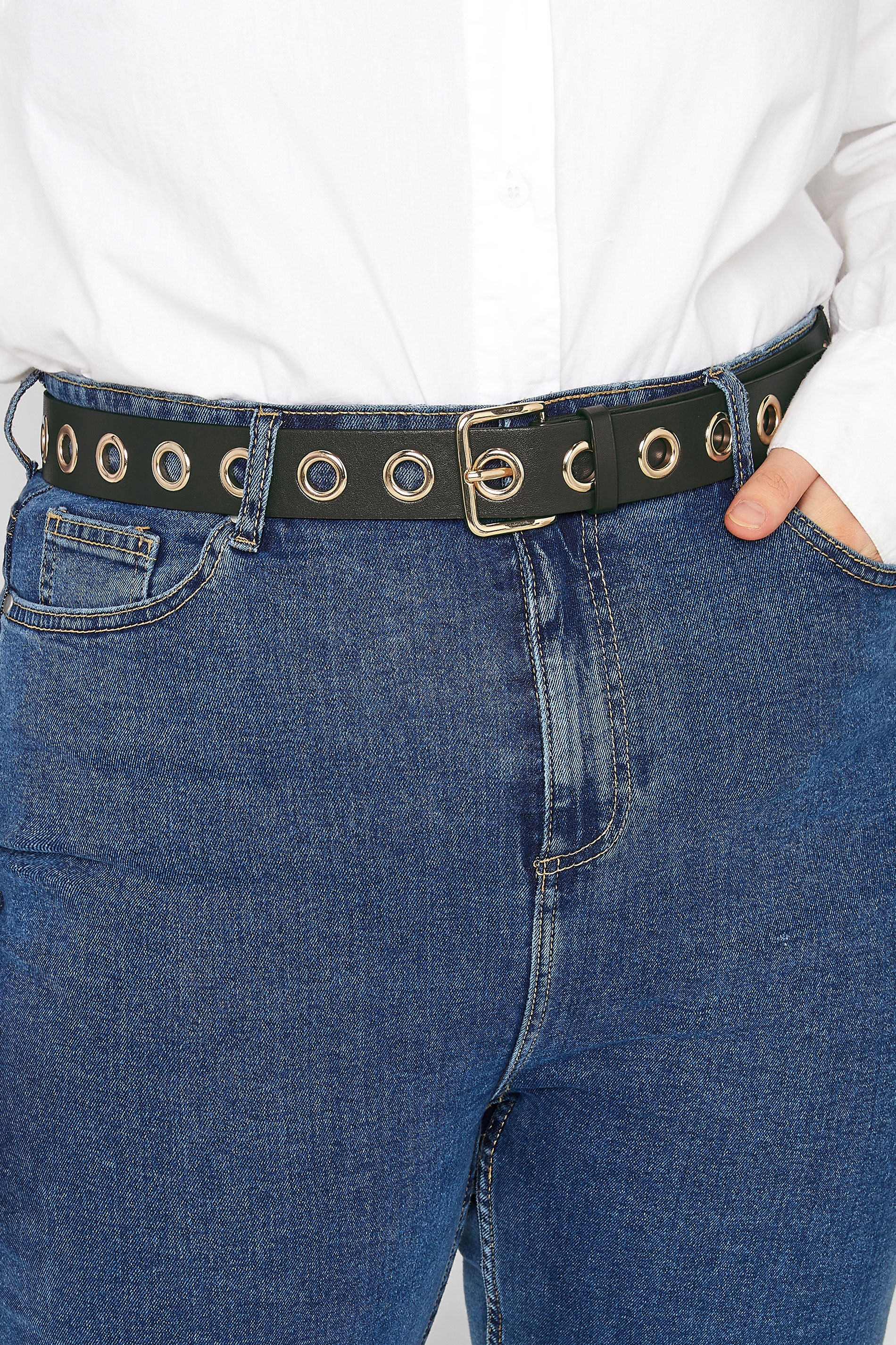 Brown Eyelet Belt | Yours Clothing 1