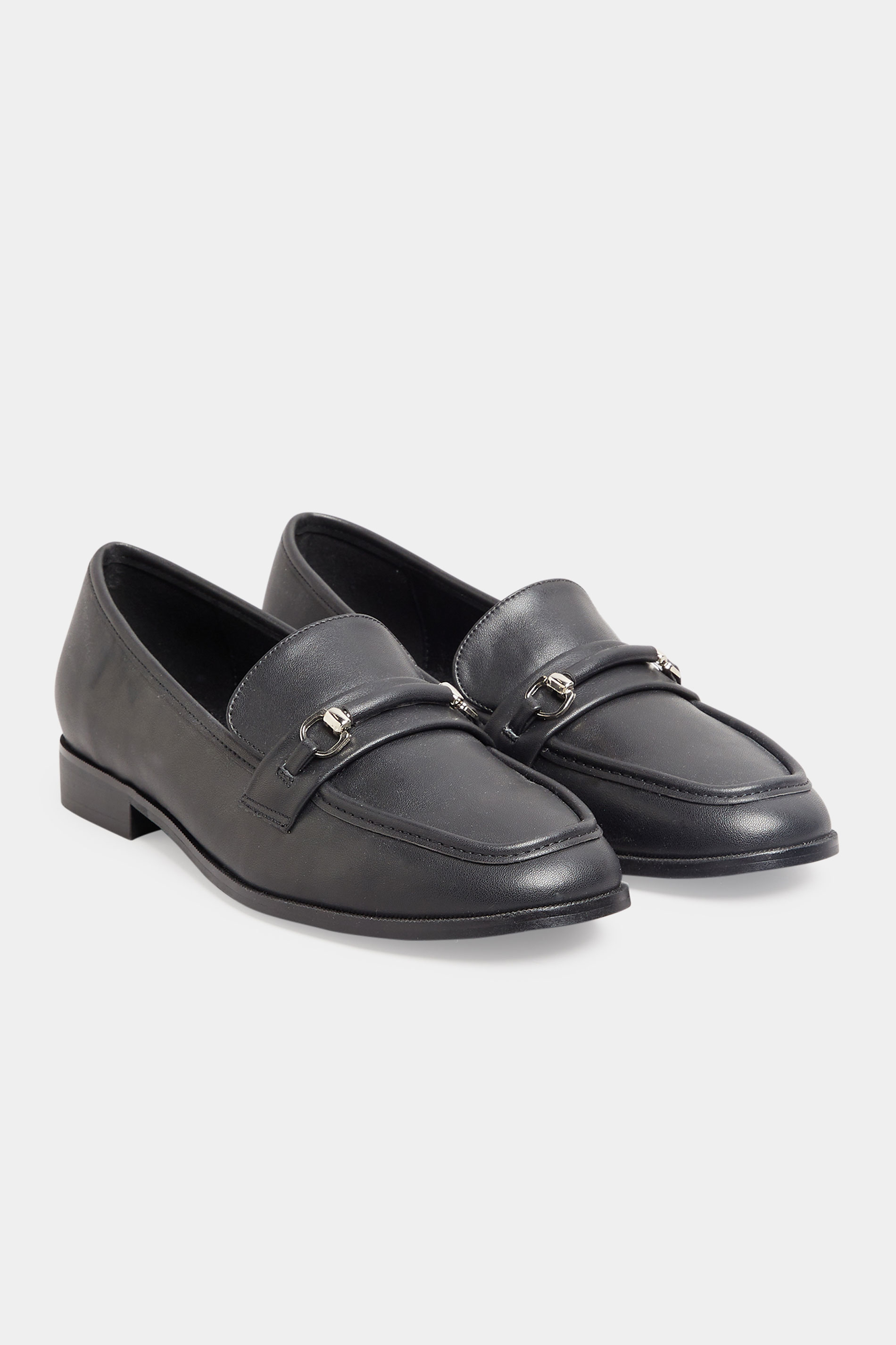 LTS Black Saddle Loafers In Standard Fit | Long Tall Sally