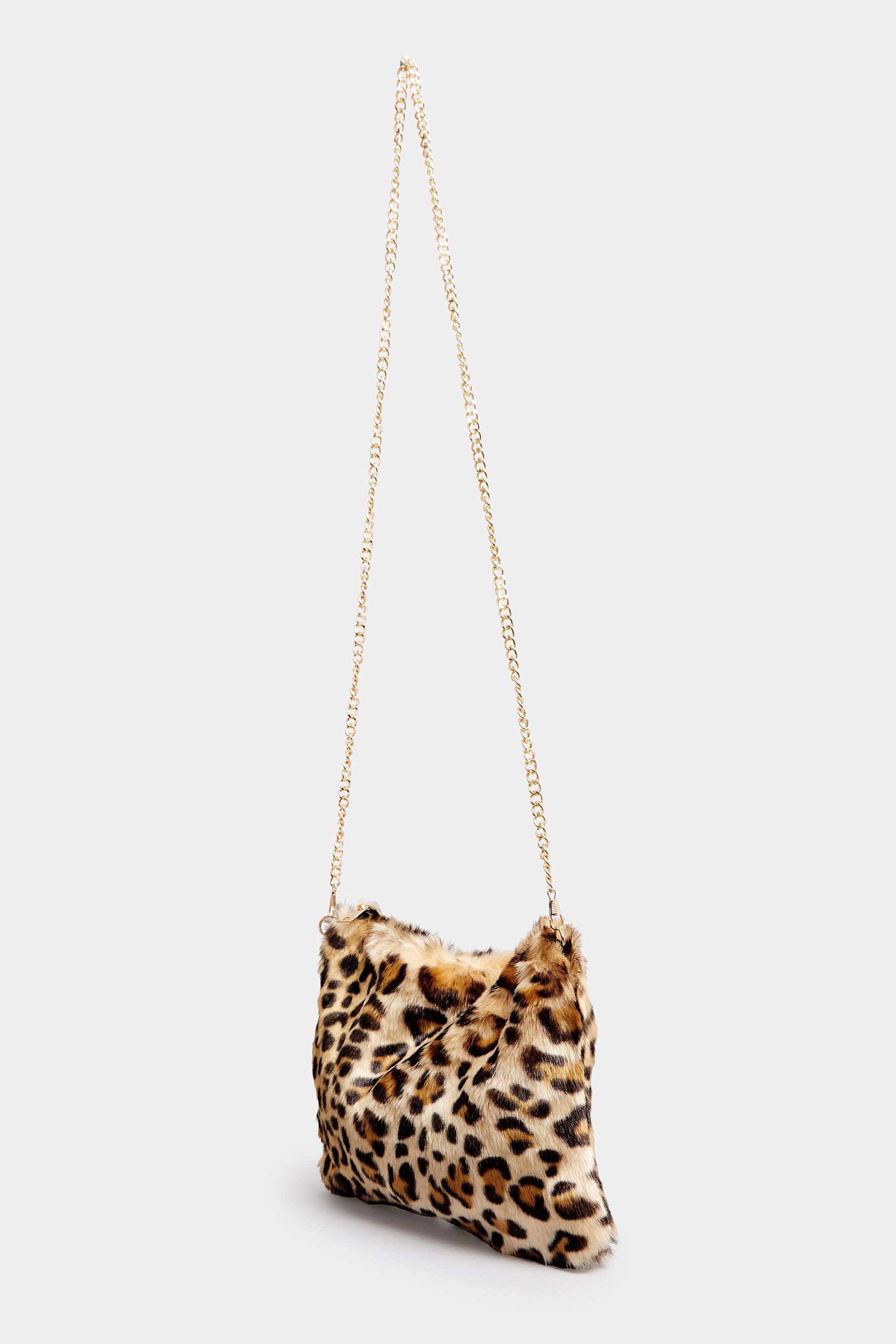 Brown Leopard Pattern Faux Leather Crossbody Bag , Shop LC