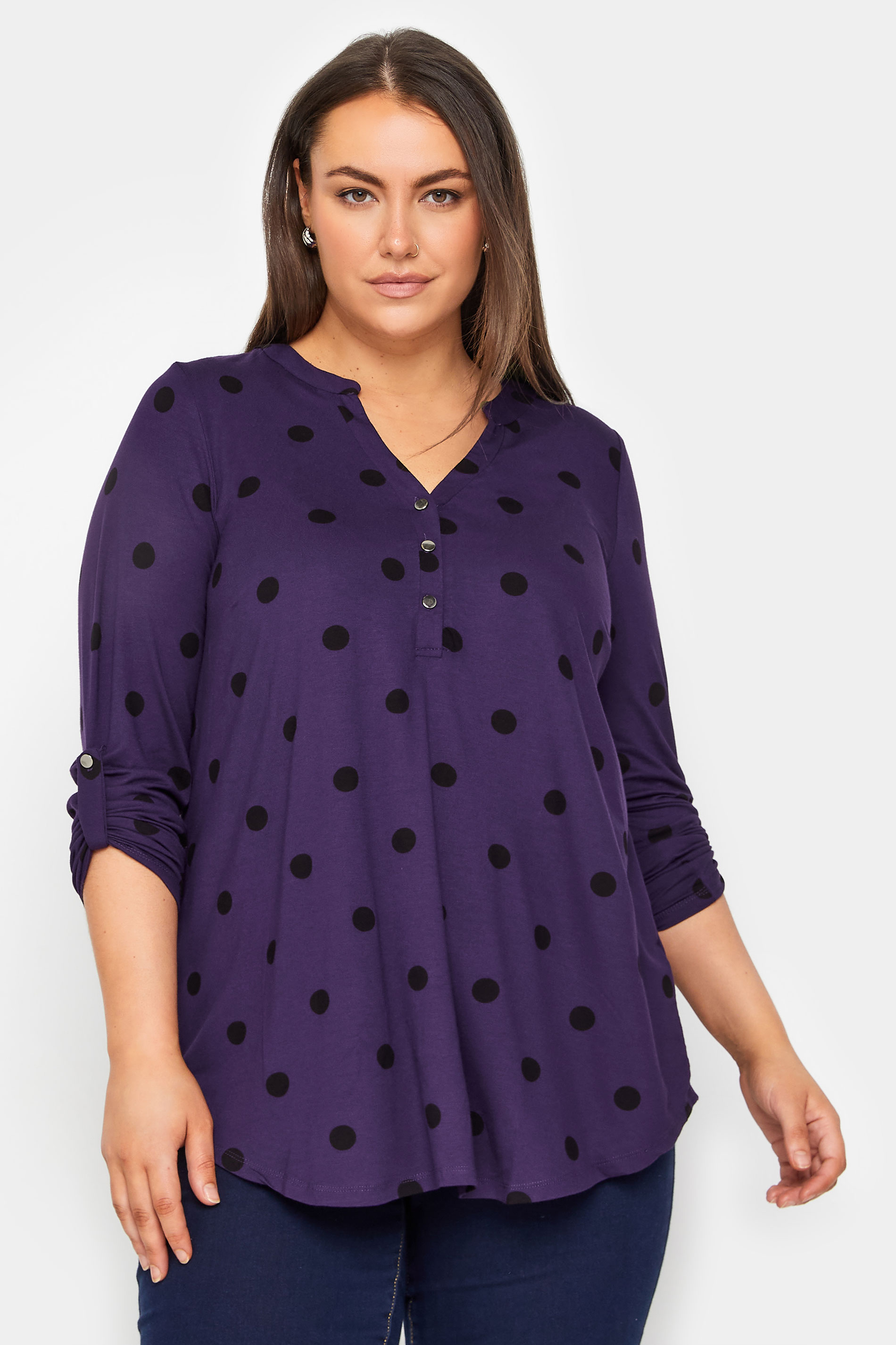 Jersey Purple Print Shirt 1