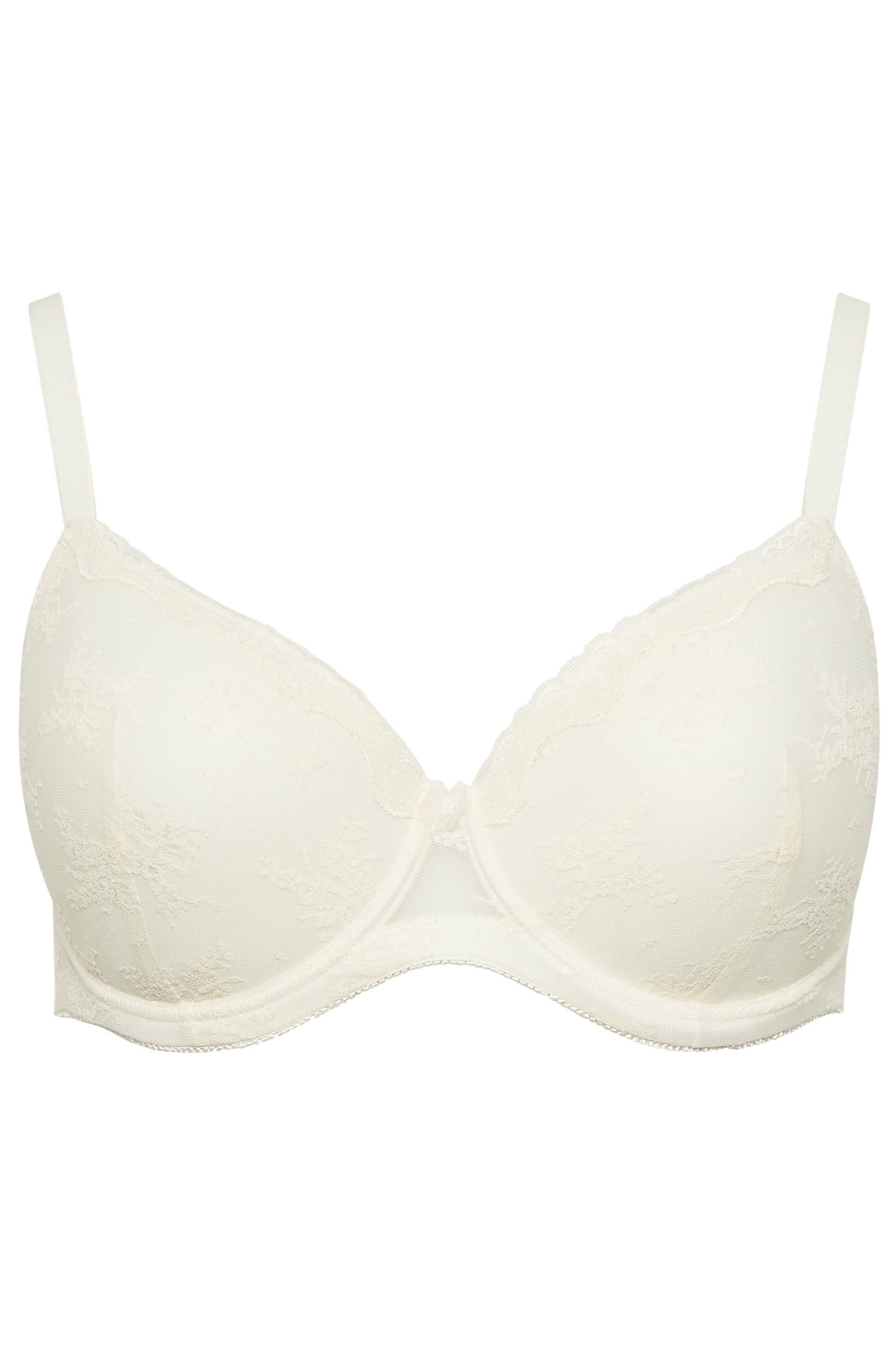 Ladies 2 Pack T-Shirt Bra - White/Beige