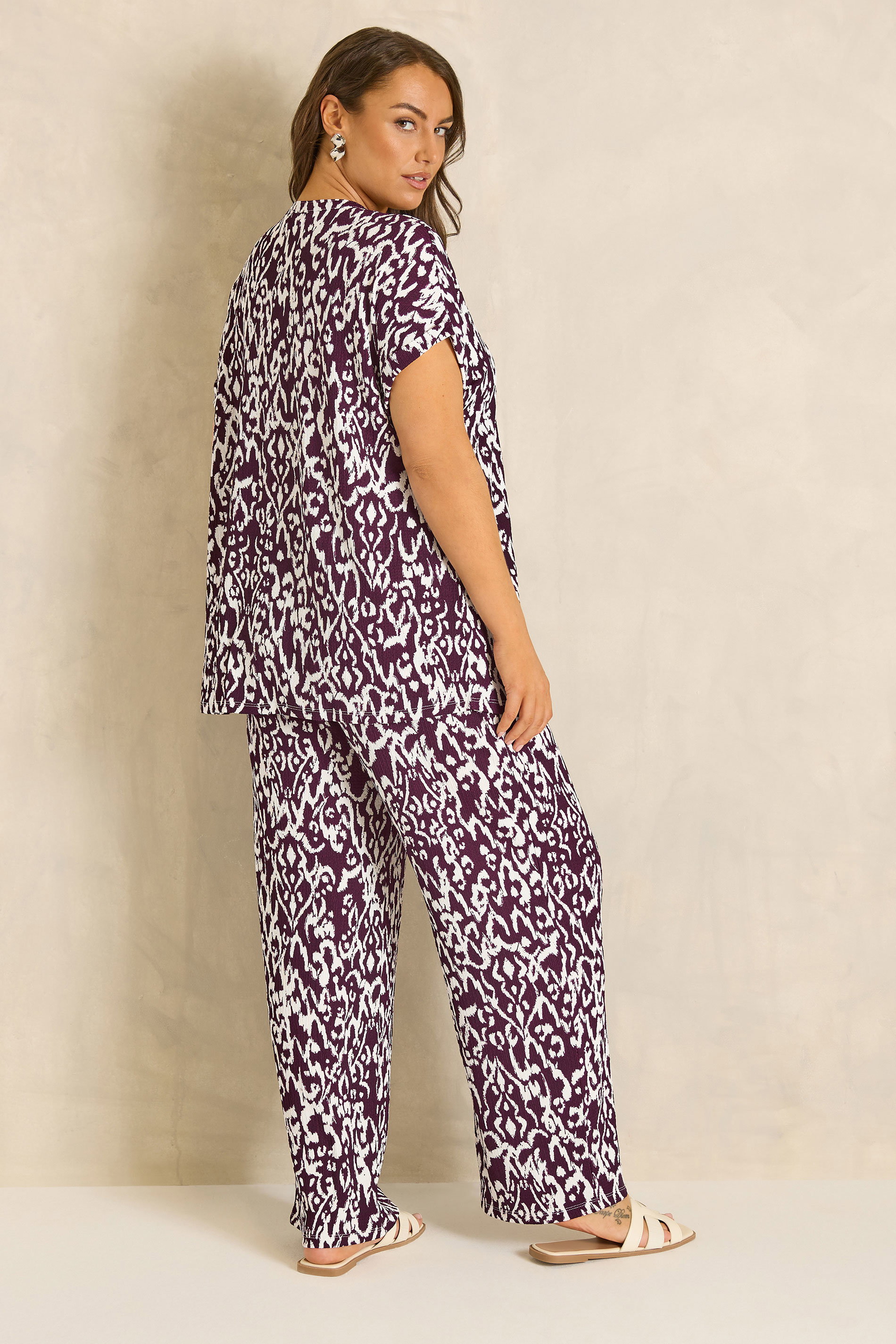 EVANS Plus Size Set Berry Red Ikat Print | Evans 4