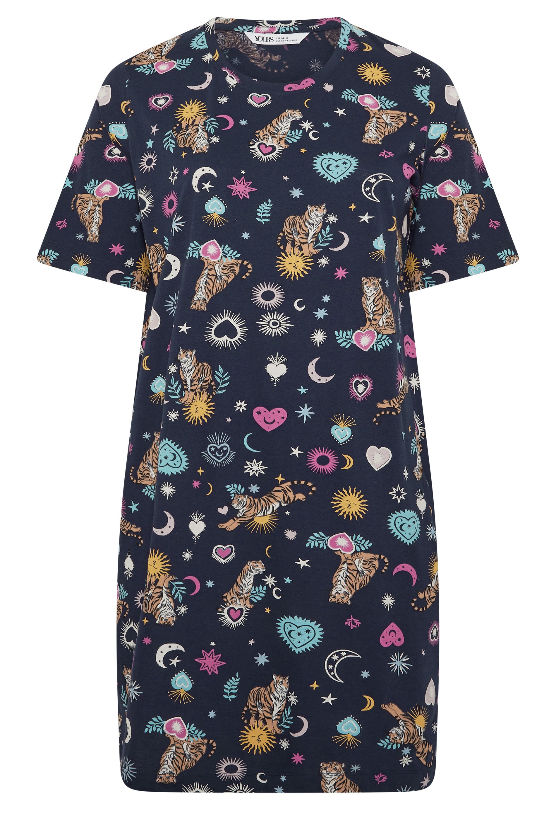 YOURS Plus Size Navy Blue Celestial Nightdress | Yours Clothing 5