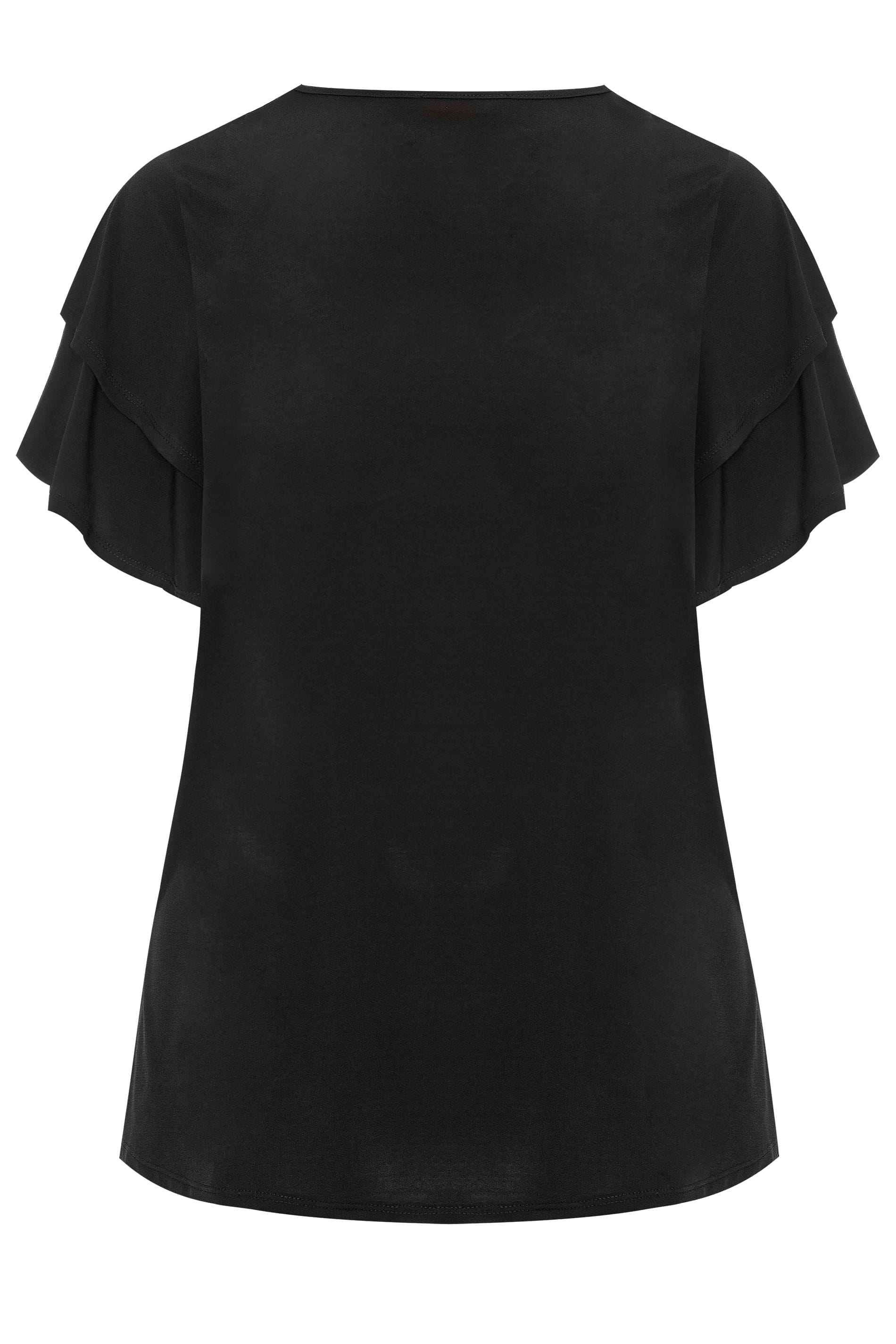 LIMITED COLLECTION Black Flared Angel Sleeve Top | Yours Clothing