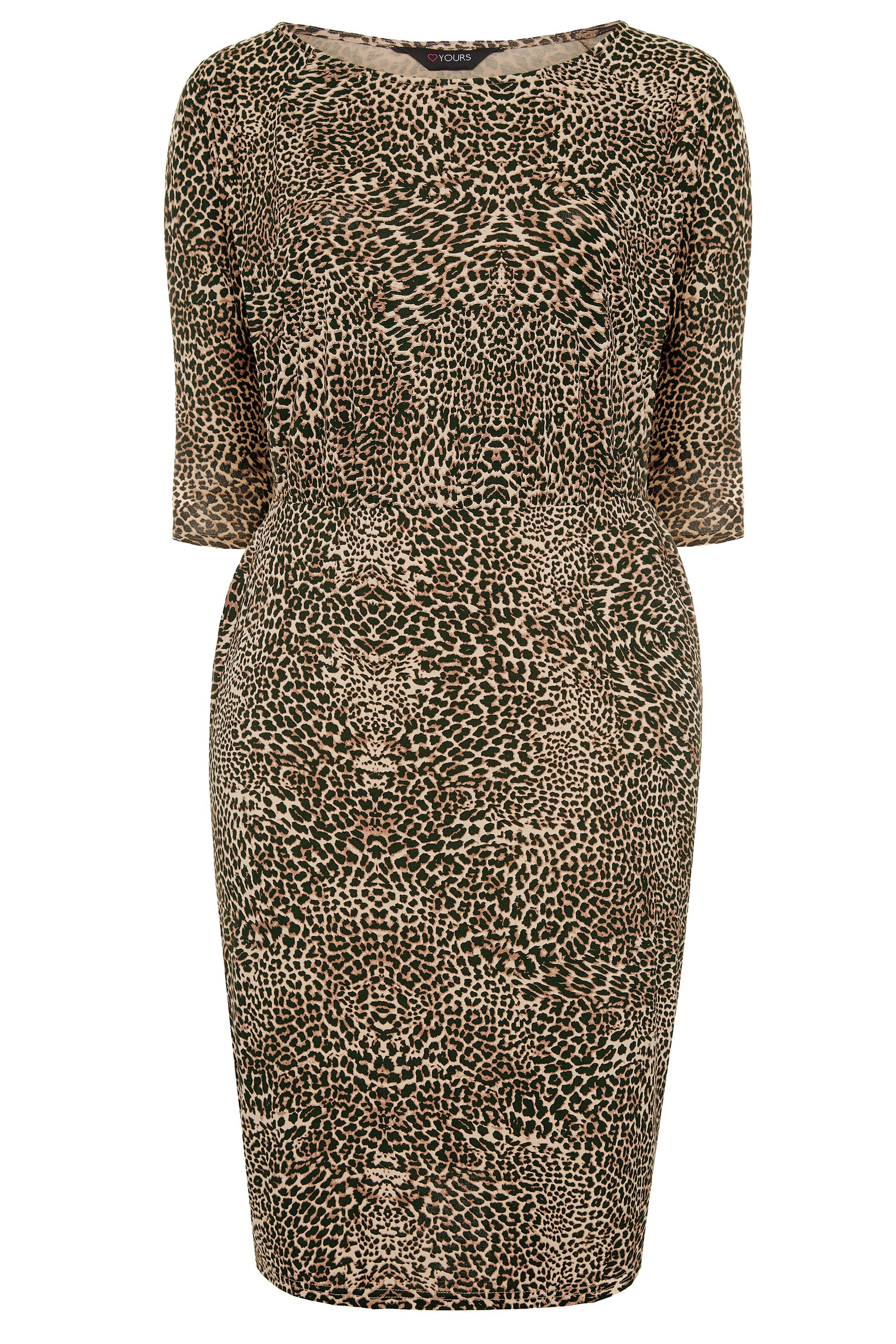 Brown Animal Print Bodycon Dress | Yours Clothing