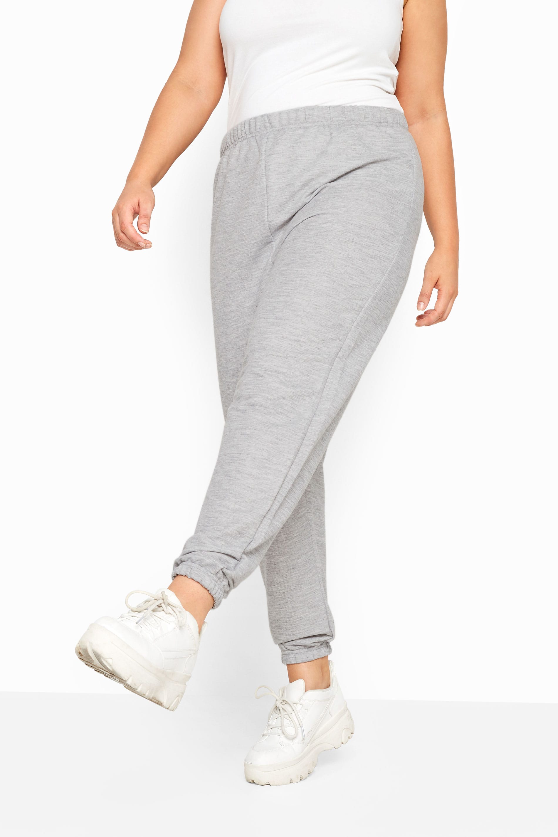 grey marl basic joggers