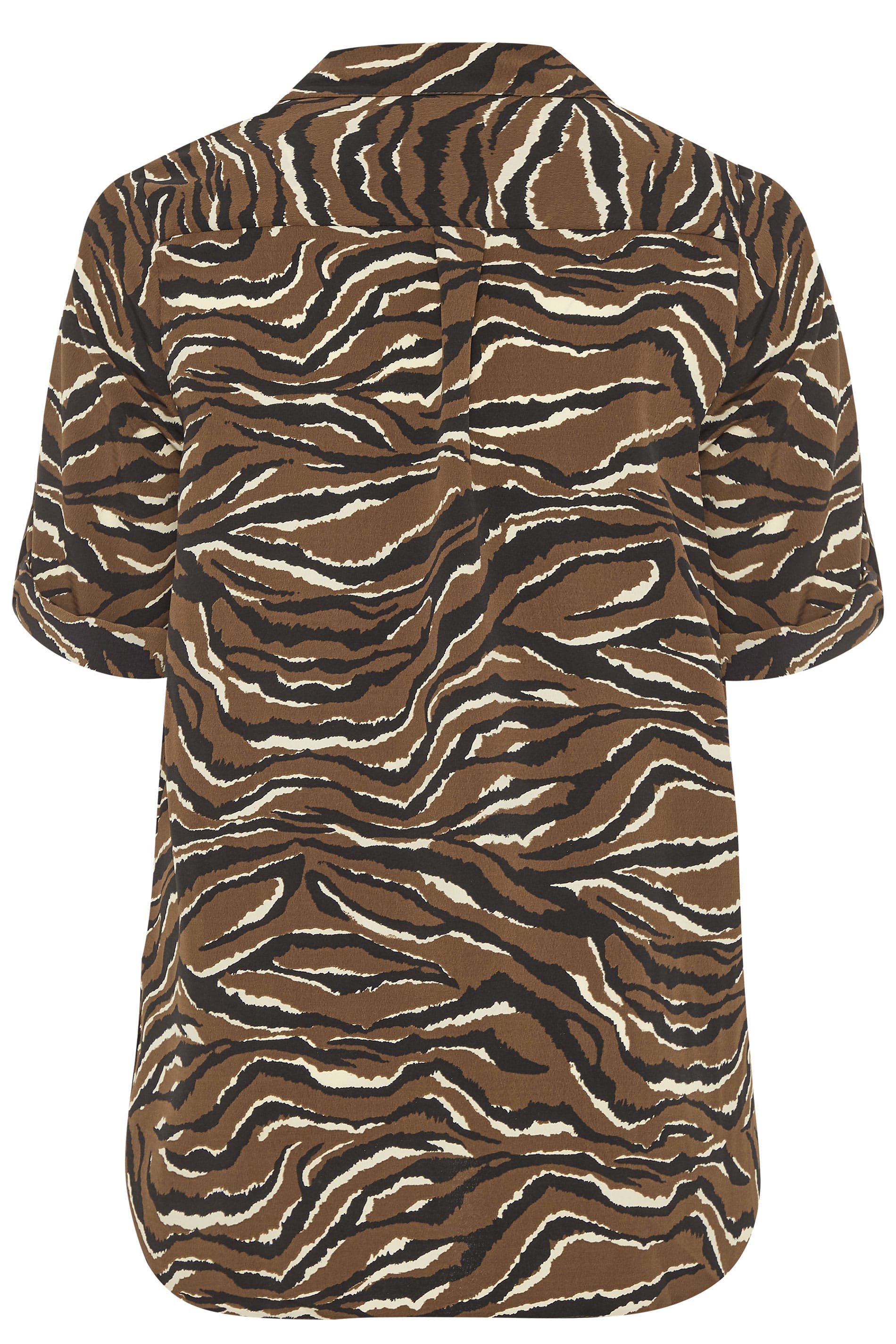 Brown Zebra Print Shirt | Yours Clothing