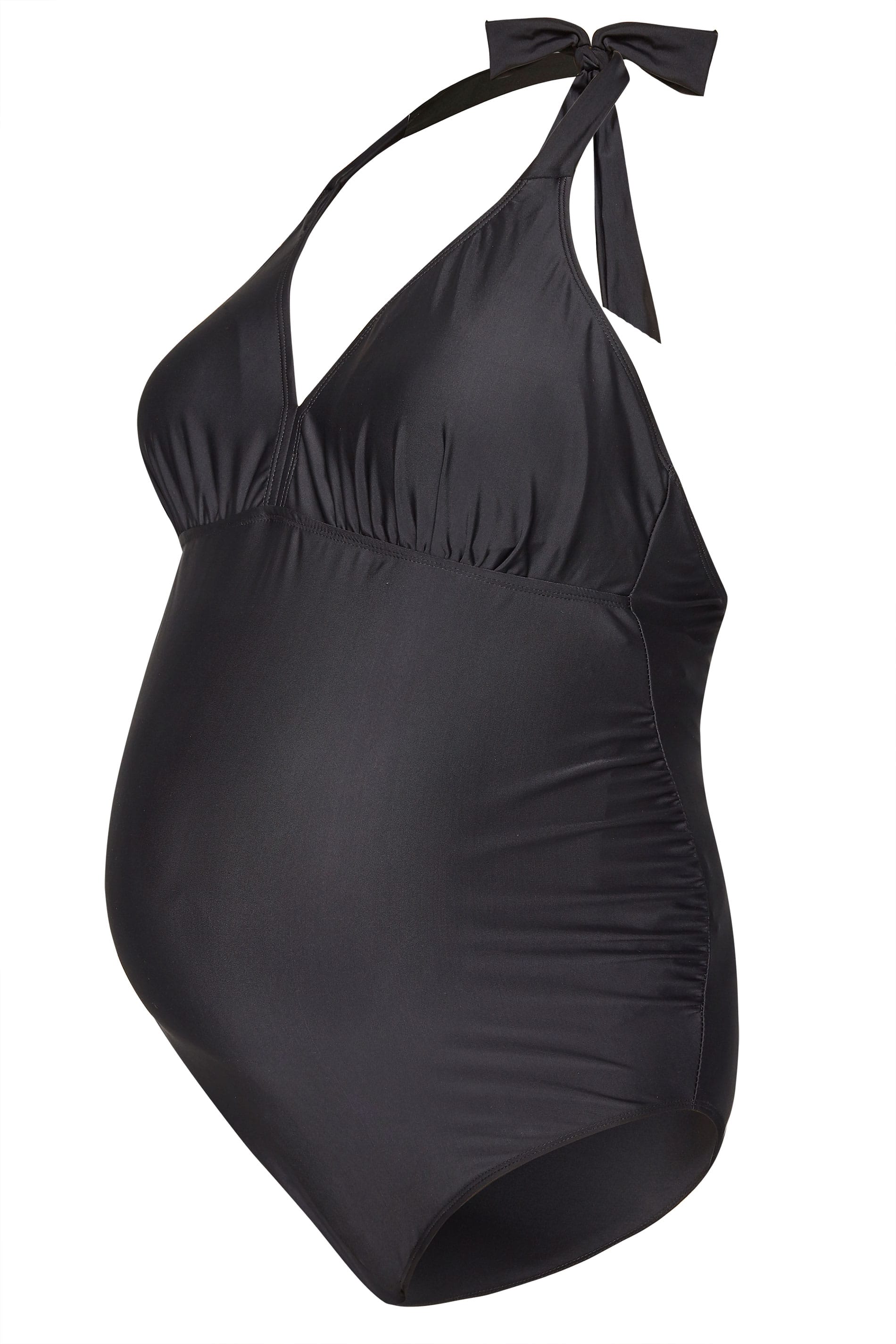 BUMP IT UP MATERNITY Black Halterneck Swimsuit | Sizes 16 to 36 | Yours ...